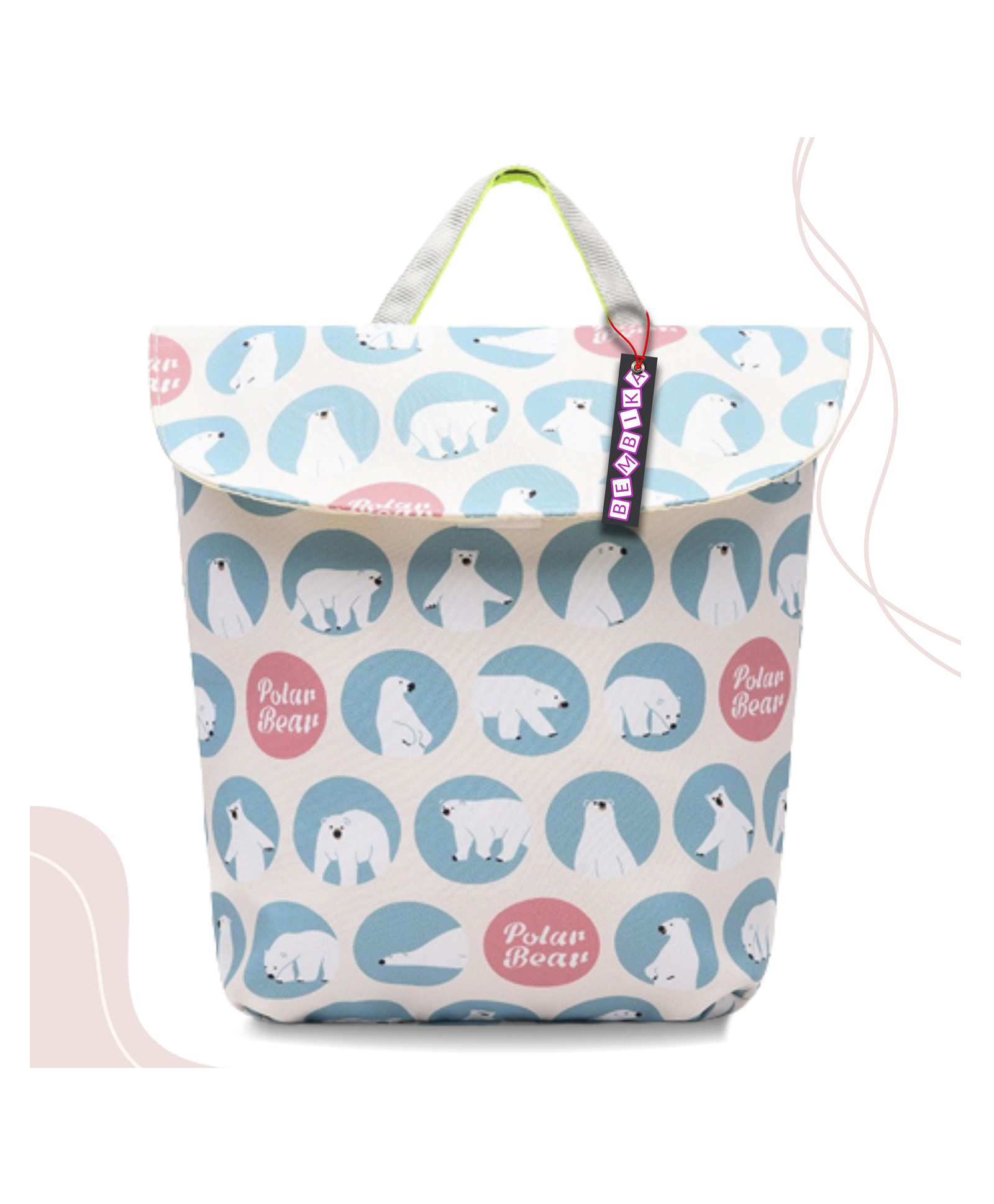 Bembika Multipurpose Diaper Bag Organizing Pouch - Blue Polar Bear-image-44