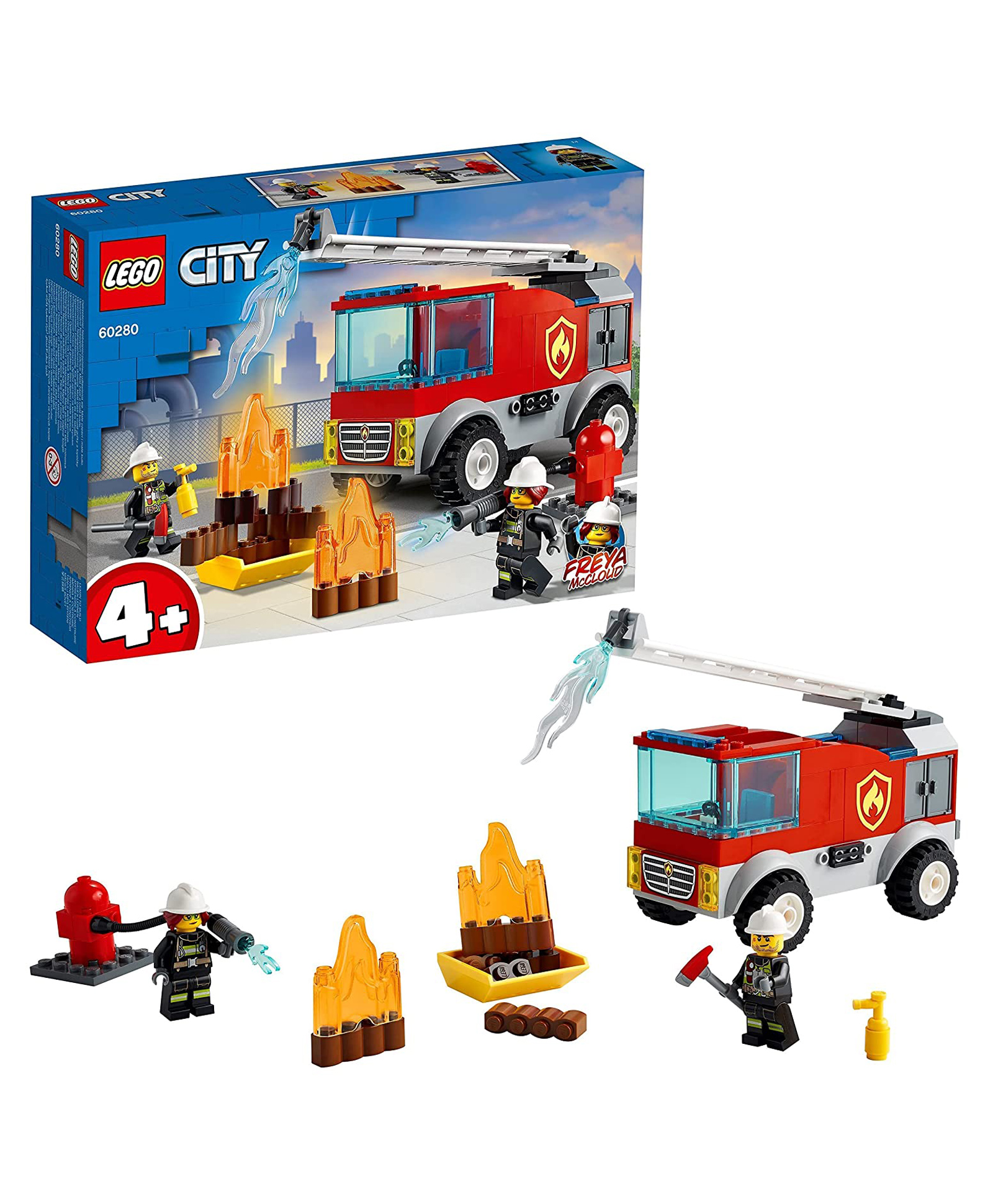 Lego City Fire Ladder Truck Building Kit 88 Pieces - 60280-image-14