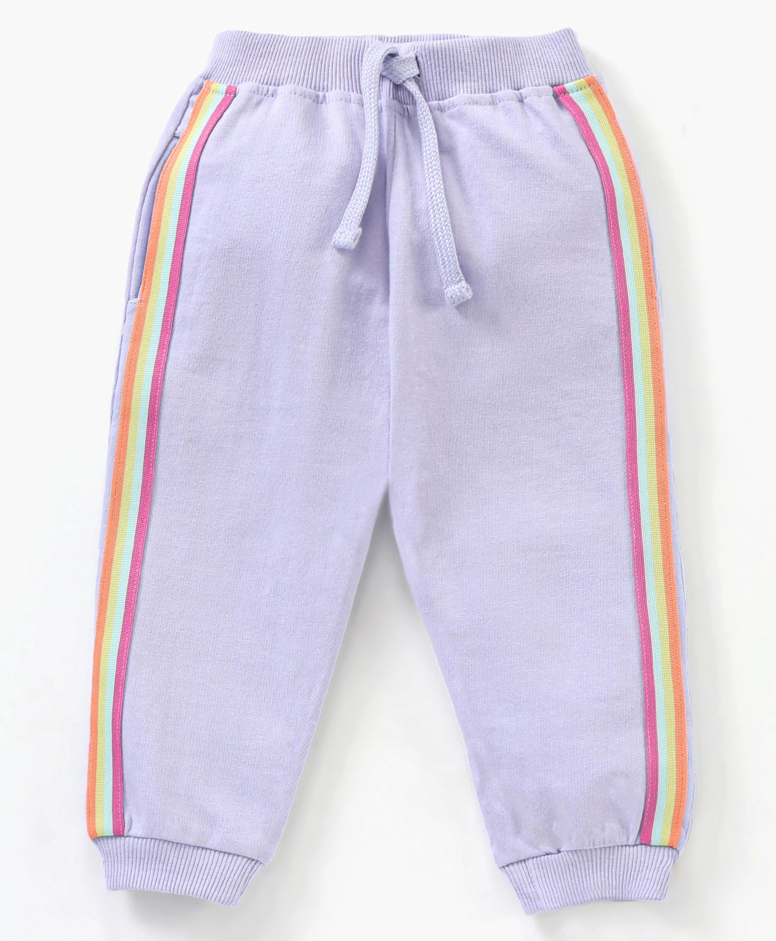 Babyhug Cotton Full Length Lounge Pant Solid - Lavender-image-36