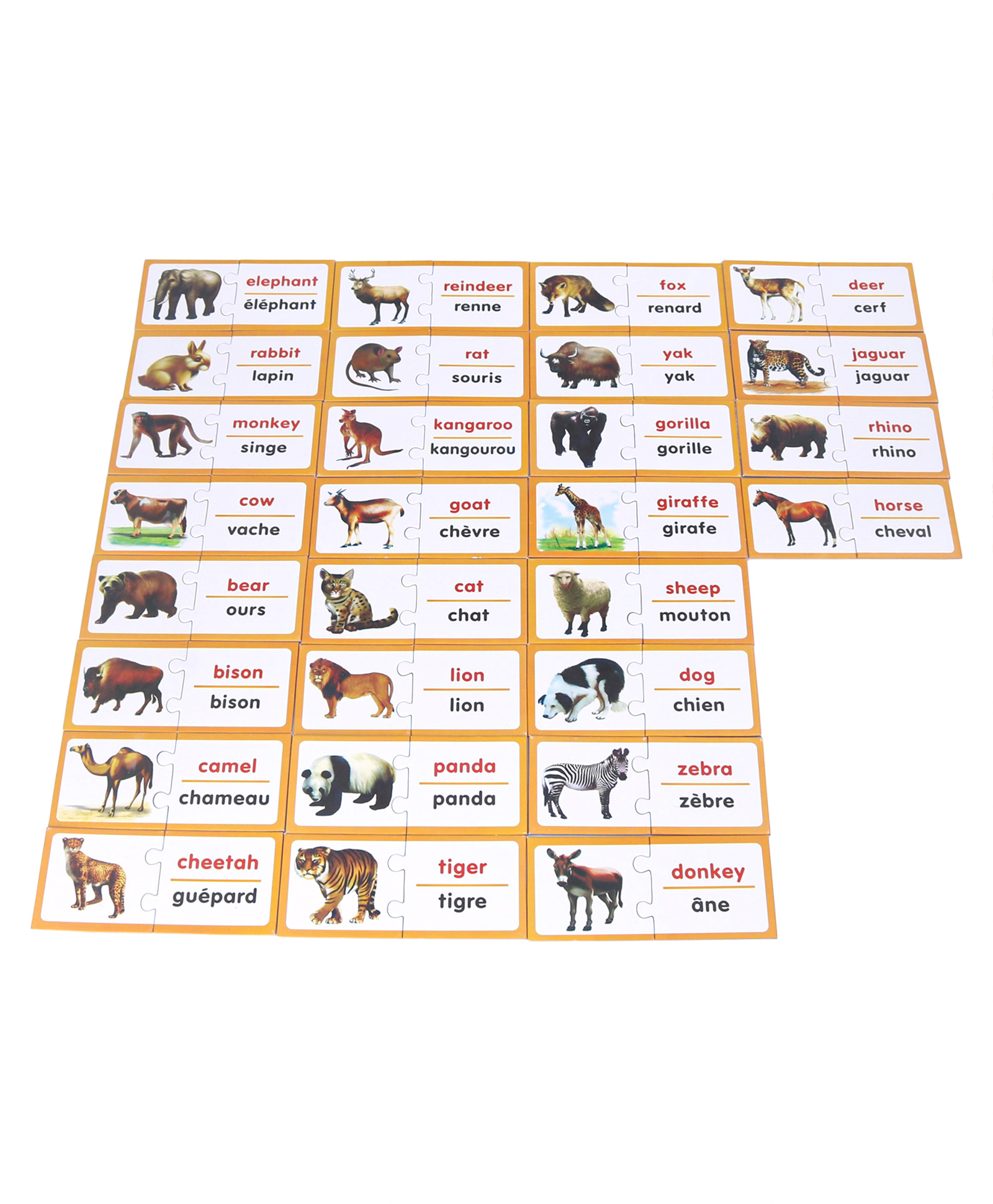 Creative Jigsaw Puzzle Learn Names Of Animals In English And French - 56  Pieces Online India, Buy Puzzle Games & Toys for (5-10 Years) at   - 11818741
