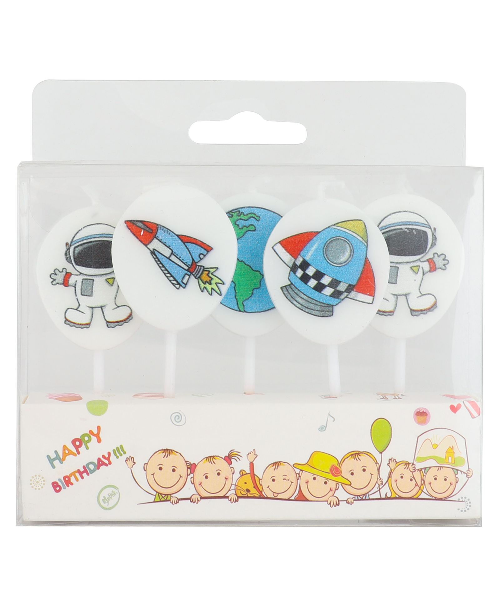 Party Anthem Space Astronaut Cake Candle Pack of 5 - Height 2.5 cm-image-5