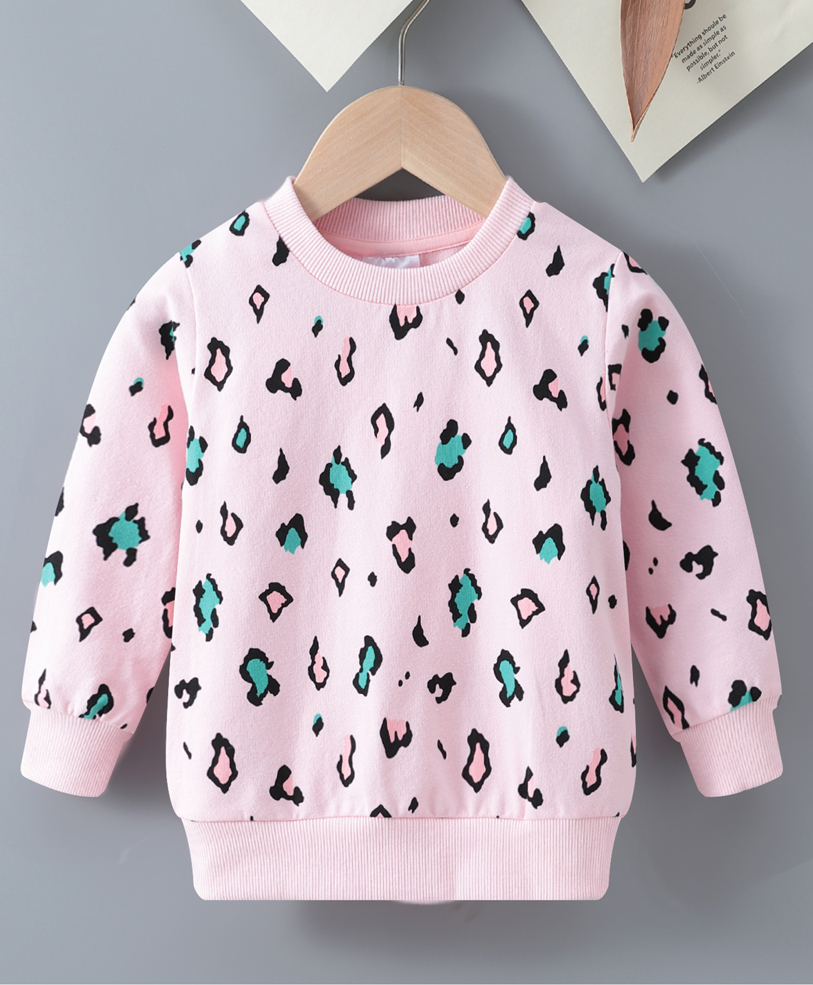 Kookie Kids Long Sleeves Printed Sweatshirt - Pink-image-0