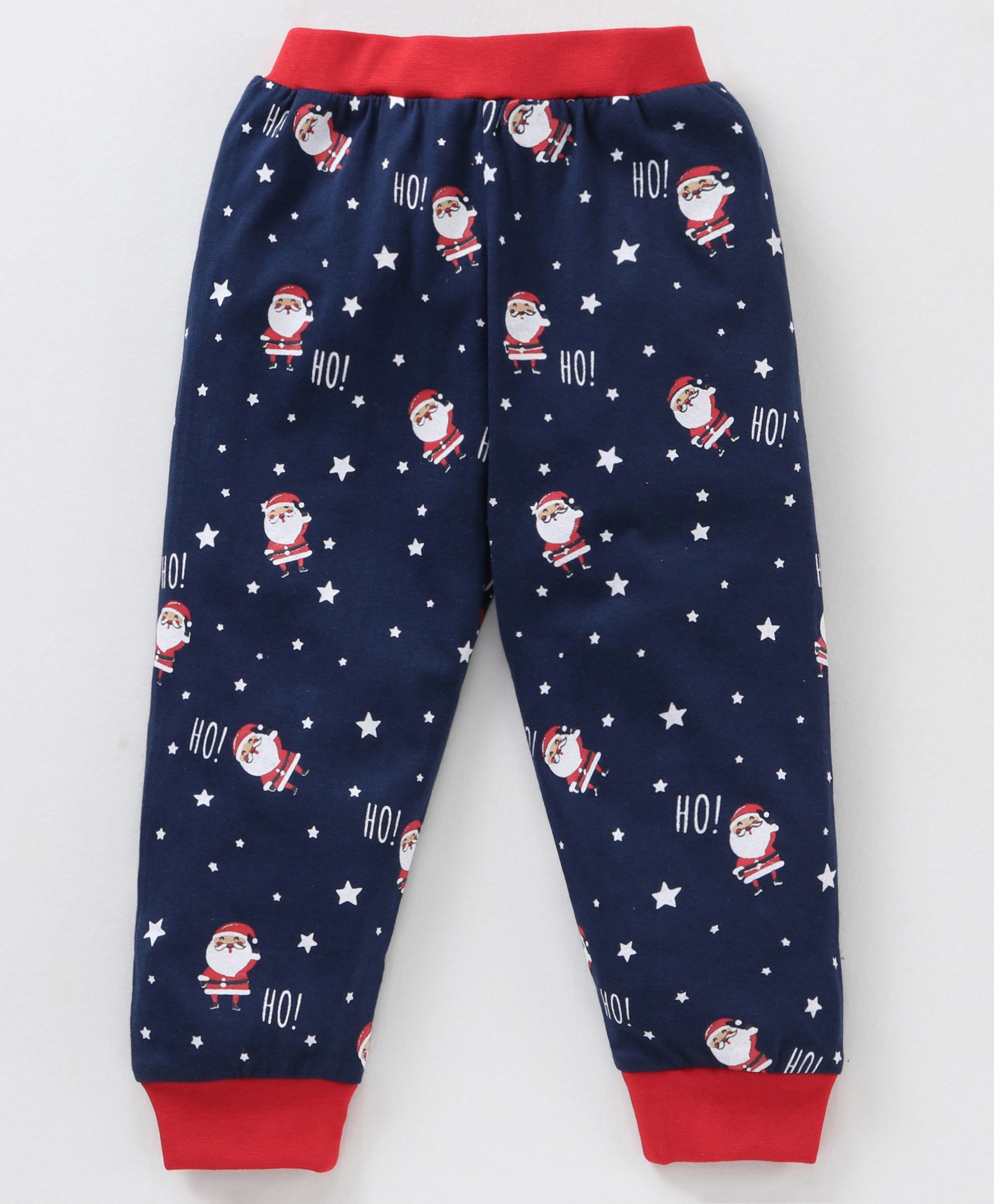 Buy Babyhug Full Sleeves Cotton Santa Graphic Night Suit - Navy Blue ...