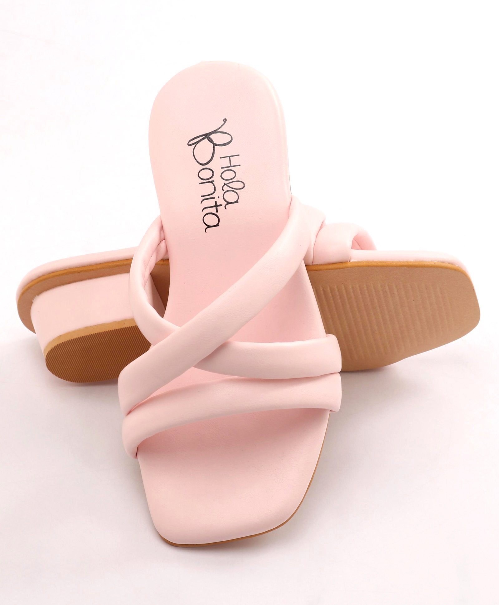 Hola Bonita Party Wear Slip On Sandal Solid Colour - Pink-image-46