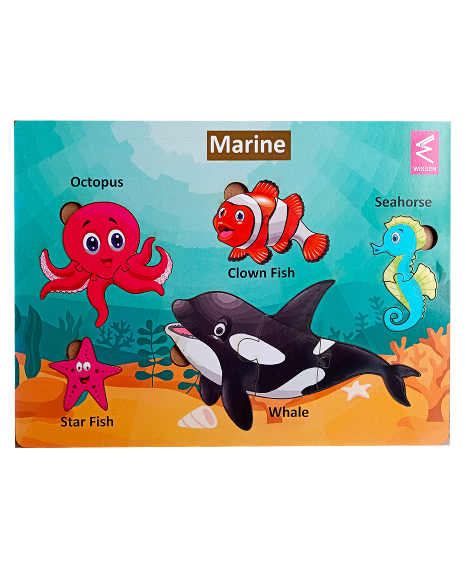 WISSEN Marine Habitat Learning Puzzle Game  (color may vary) - 12 Pieces-picture-8