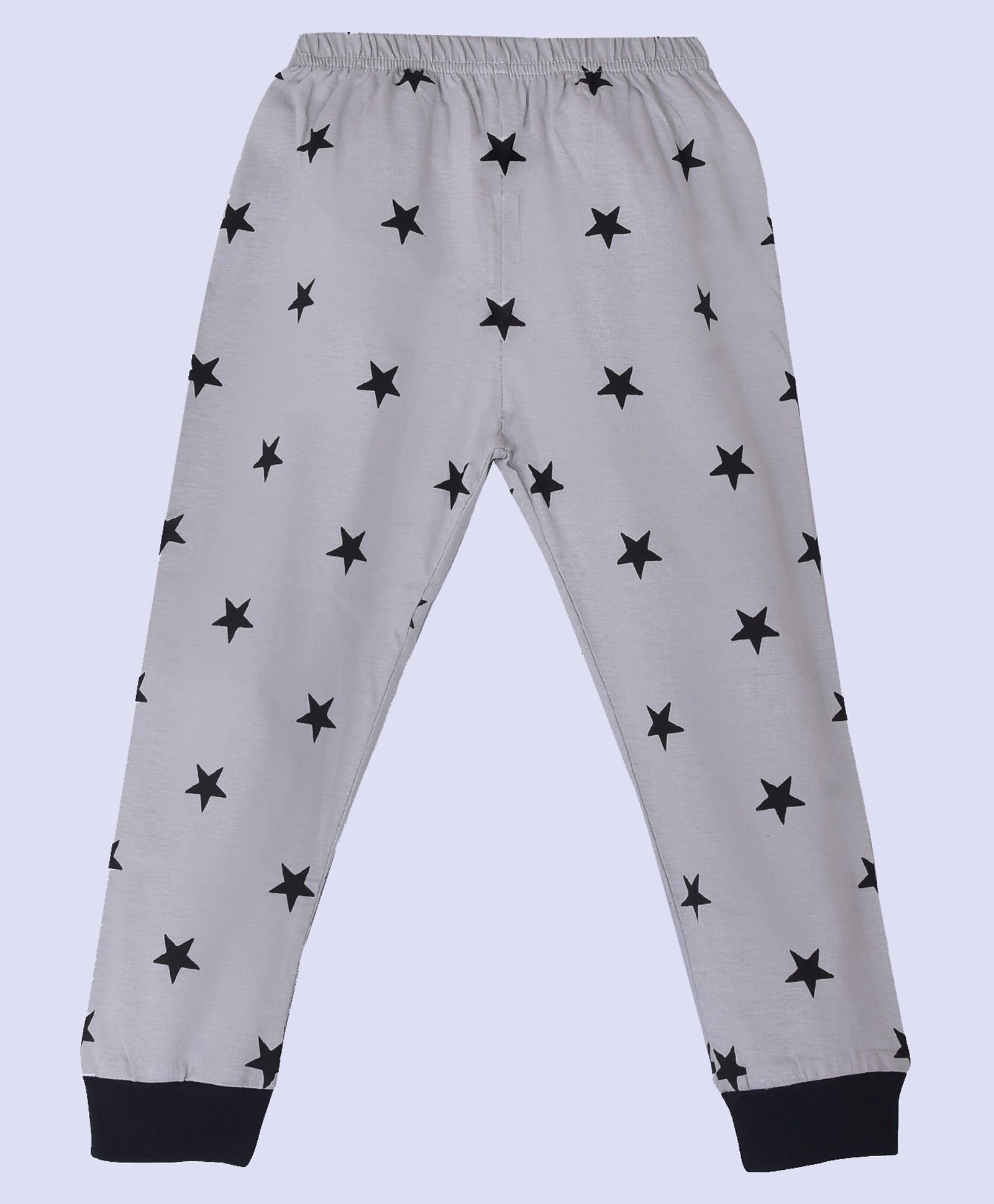 Kiwi 100% Cotton All Over Printed Star Printed Unisex Lounge Pants - Grey-picture-14