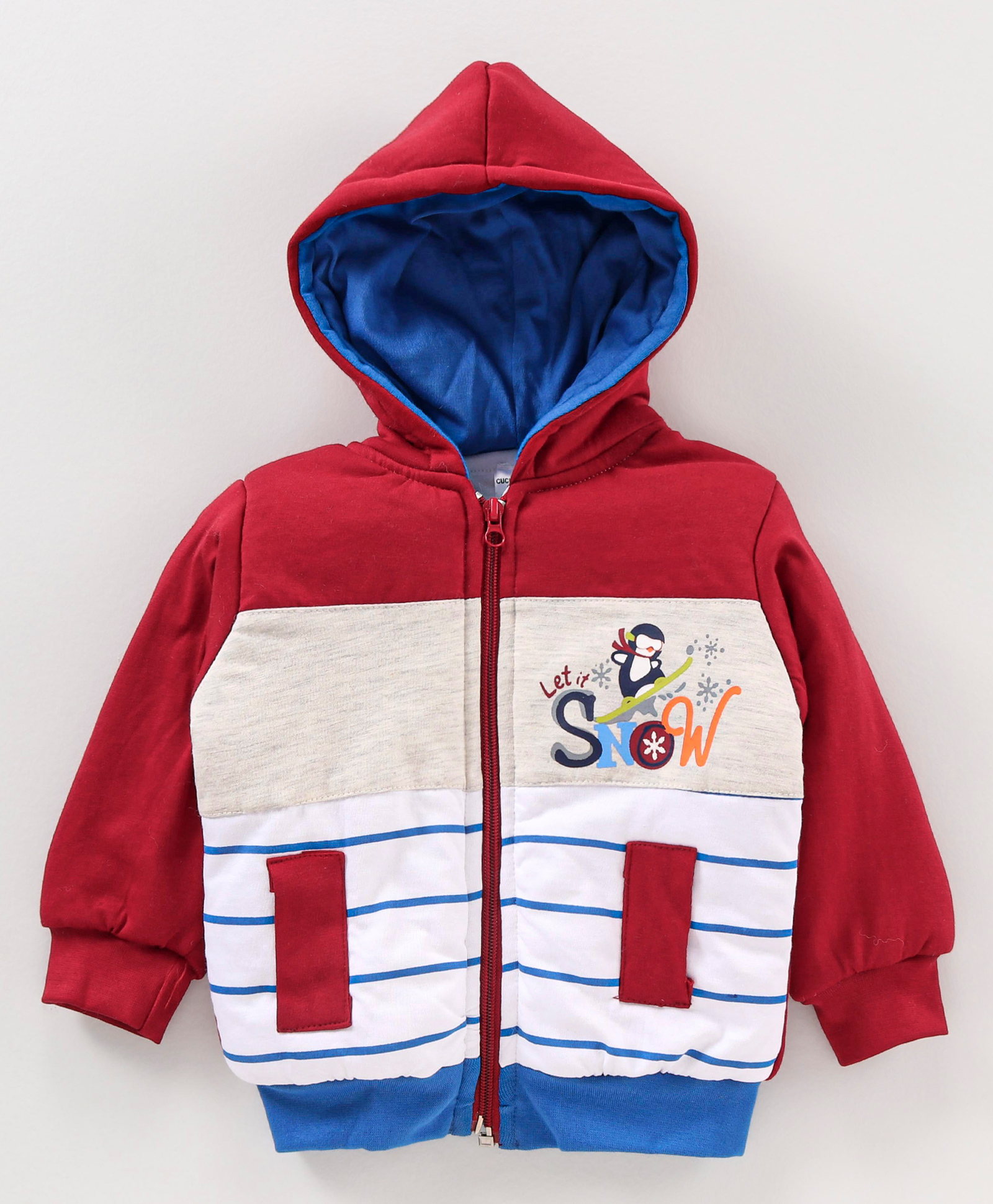 Cucumber Full Sleeves Hooded Sweatshirt Multiprint - Red-image-45
