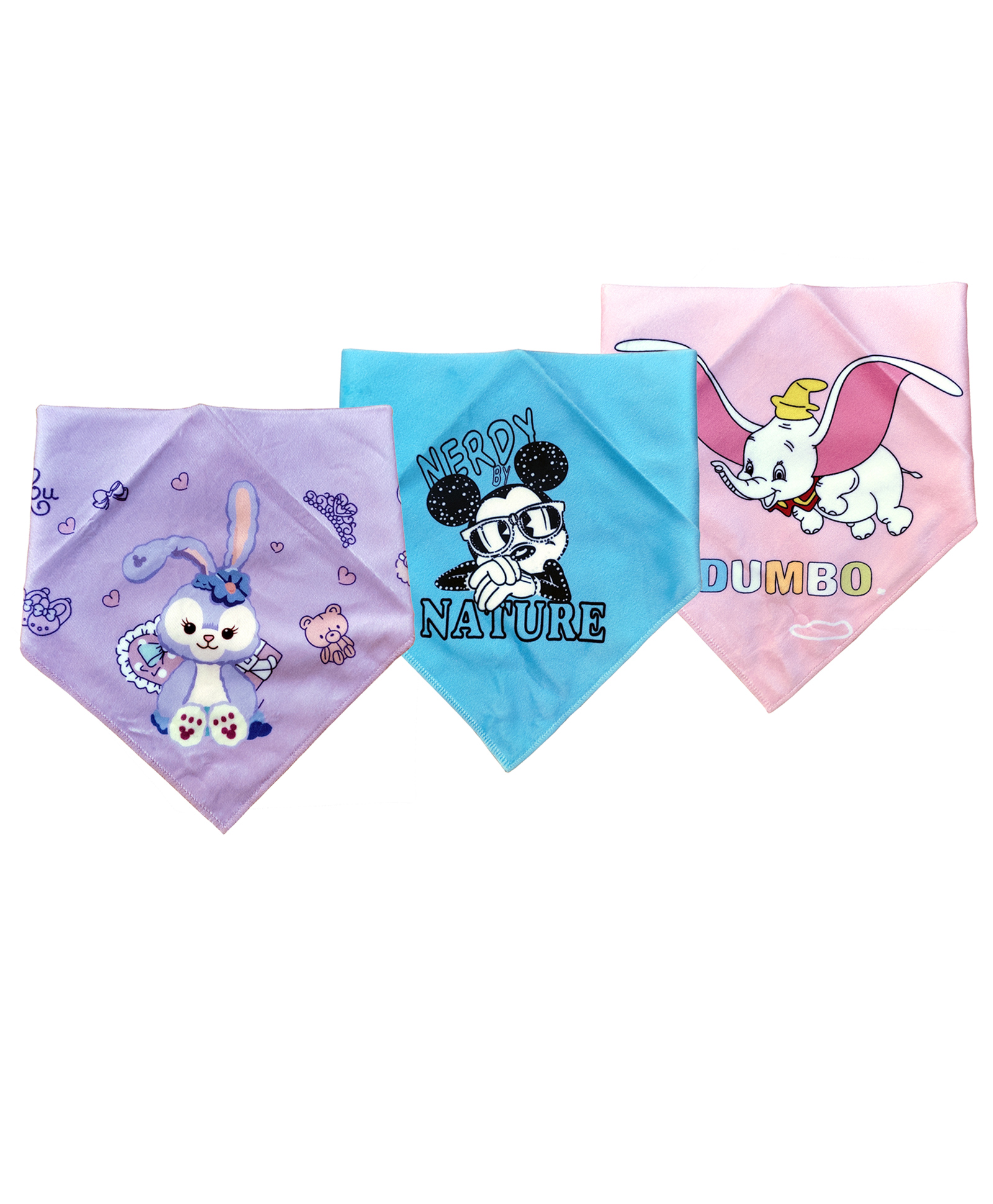 DOMENICO Colorful Bandana Drool Bibs 100% Cotton Double Layer Adjustable (Colour & Print May Vary)-picture-24