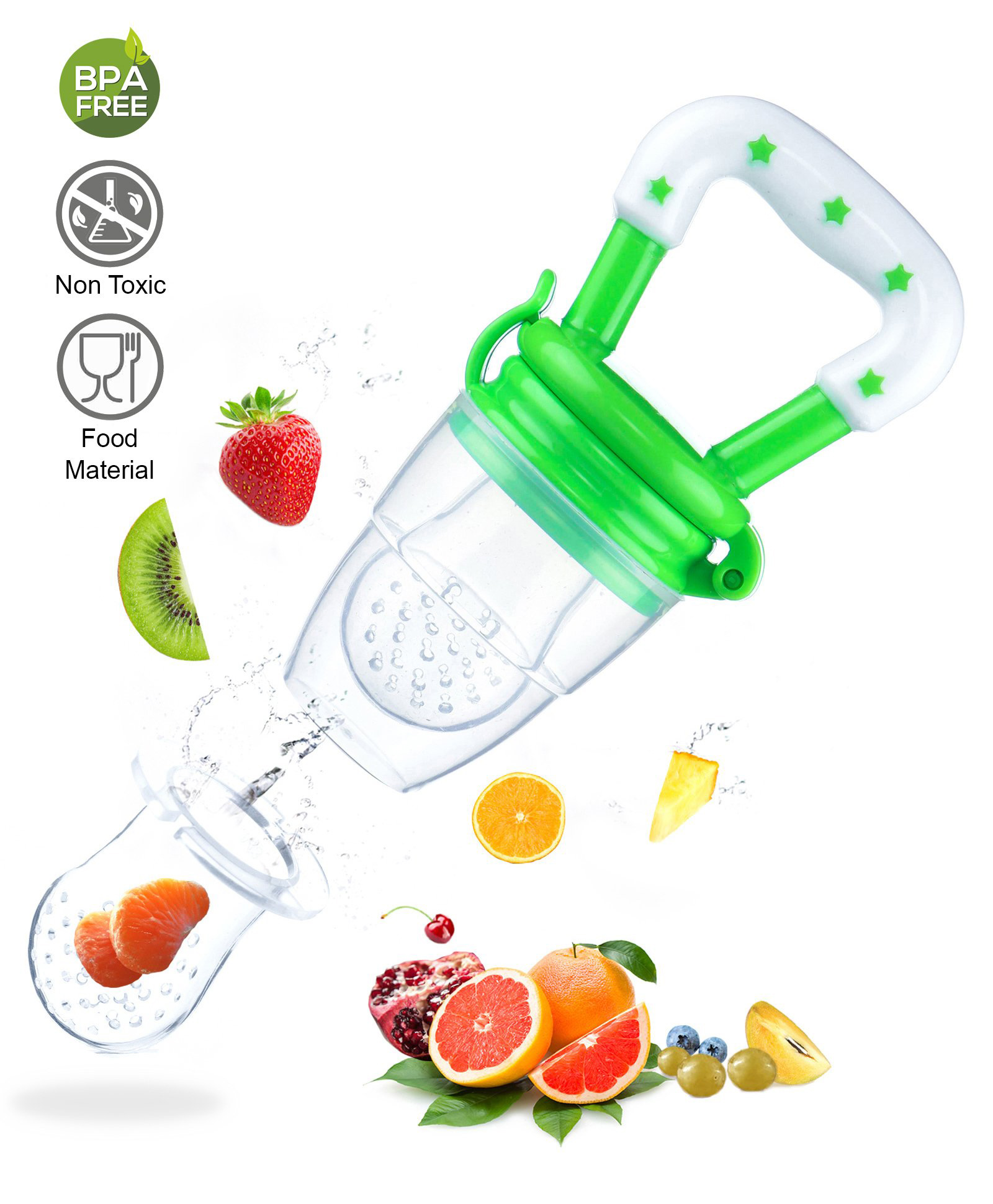 DOMENICO Silicone Fruit and Food Feeder - Green-picture-24