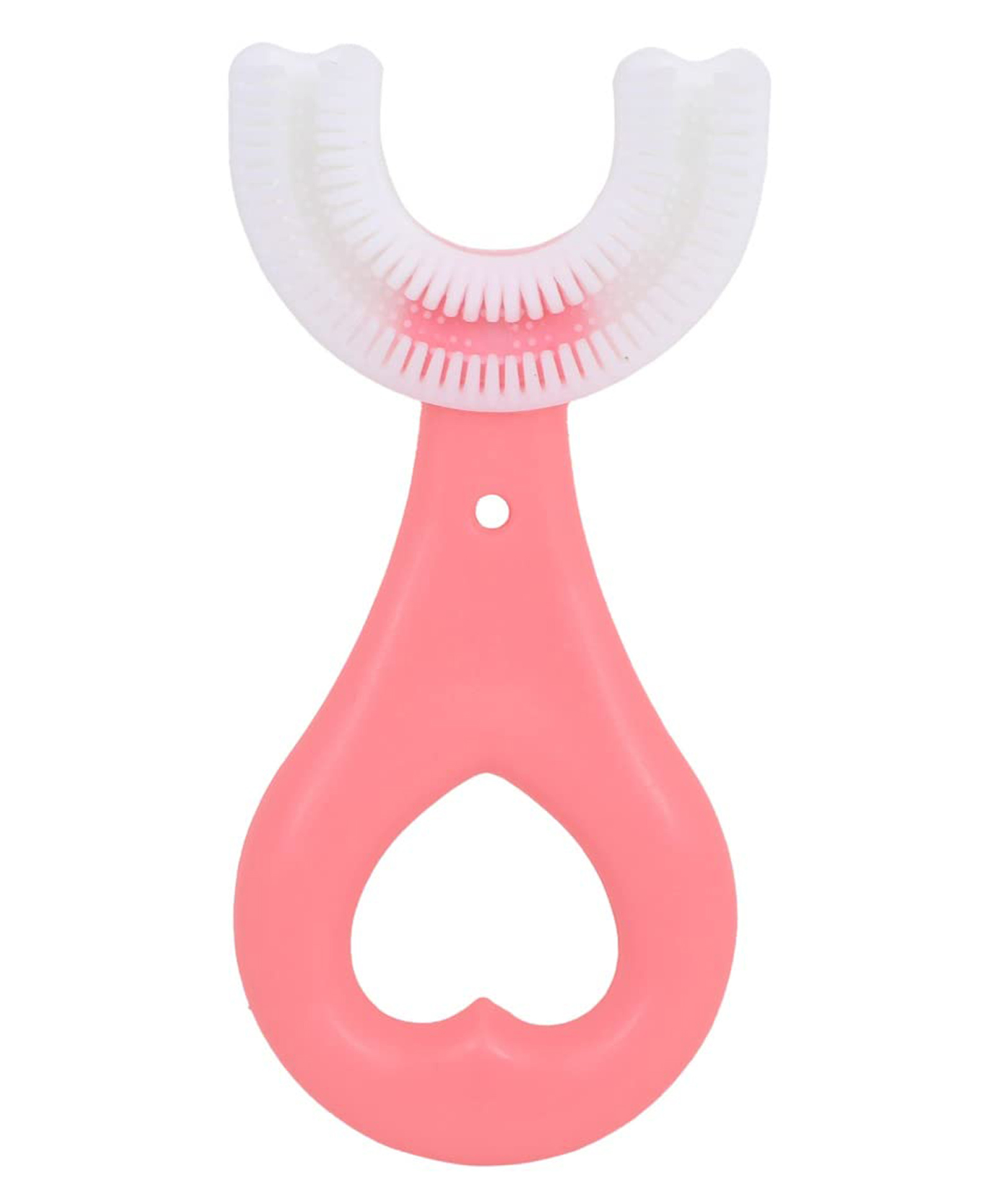 DOMENICO Soft Silicone U-Shaped Head 360 Toothbrush - Pink-image-30