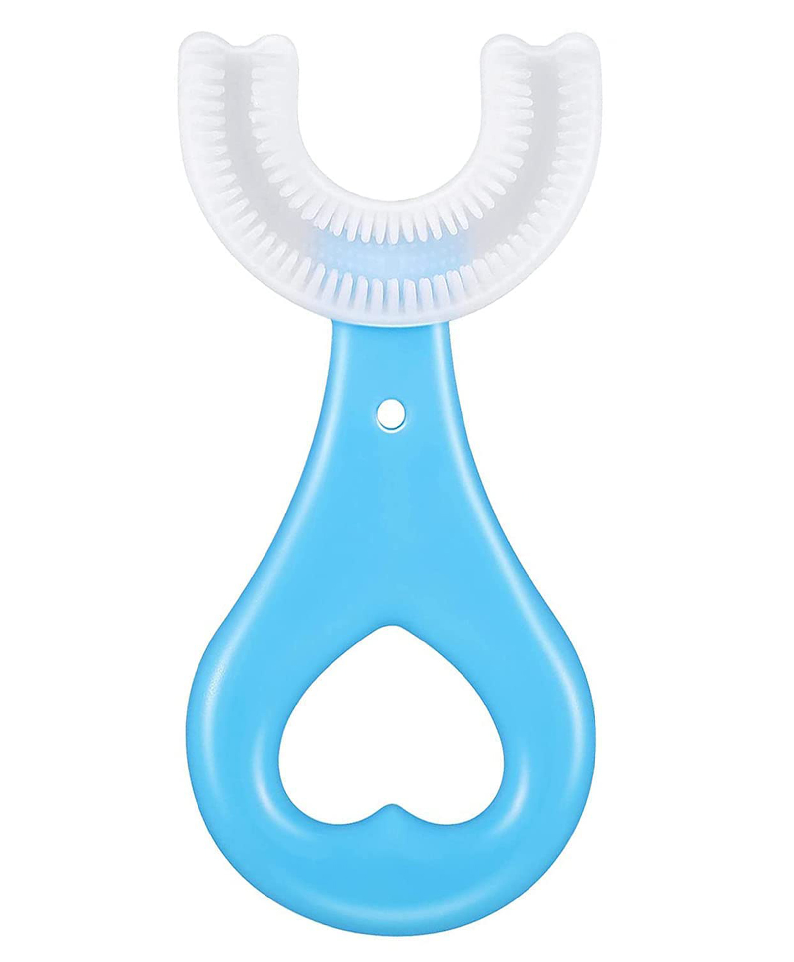 DOMENICO Soft Silicone U-Shaped Head 360 Toothbrush - Blue-picture-19
