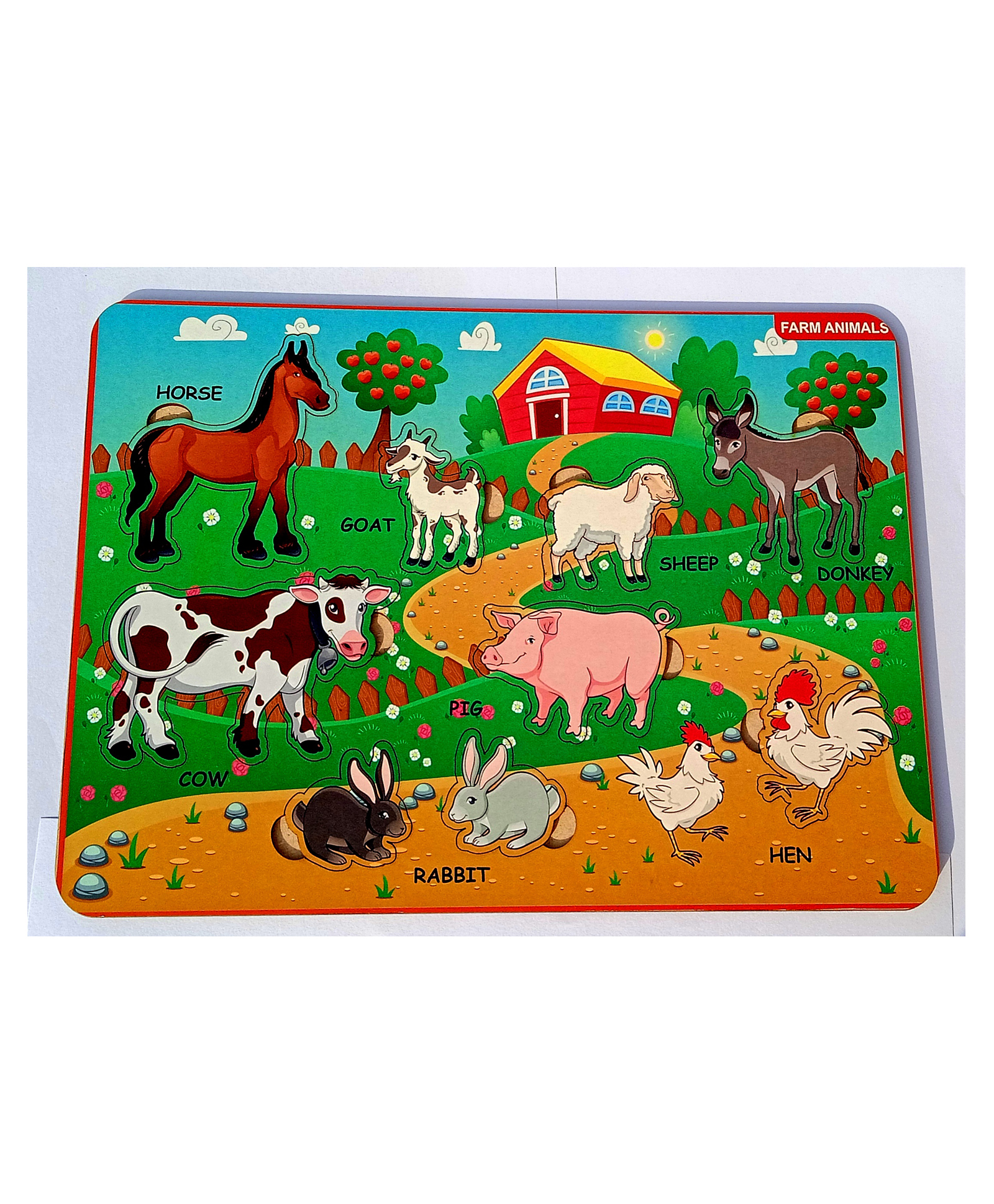 Fingo Brain Wooden Farm Animal Board Puzzle - 10 Pieces-image-20