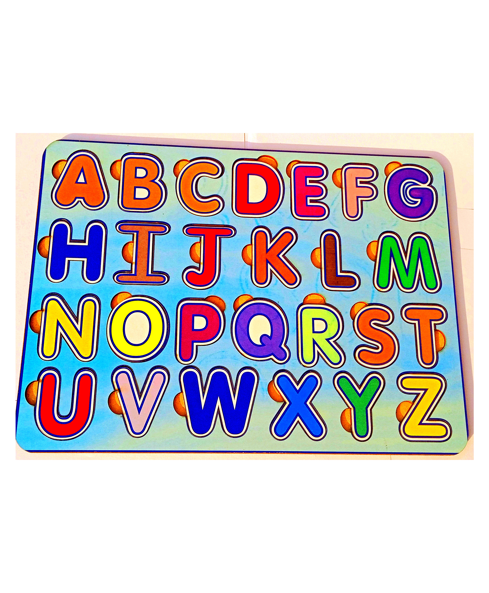 Fingo Brain Wooden Board Puzzle (ABCD) Multicolour - 26 Pieces-picture-12