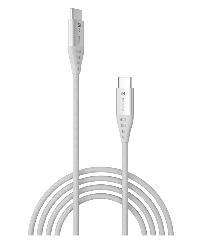 Portronics POR 1647 Konnect C1 Type C to Type C Cable - White-image-17