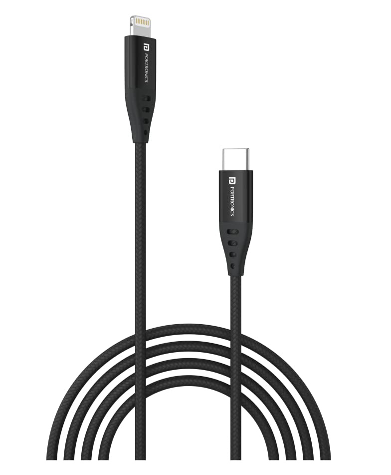 Portronics POR 1648 Konnect L1 Type C to 8 Pin Cable - Black-picture-12