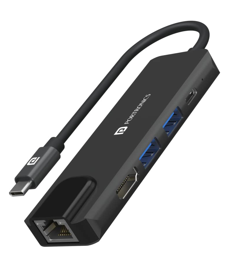 Portronics POR 1557 Mport 51  Type C USB Hub-  Grey-image-20