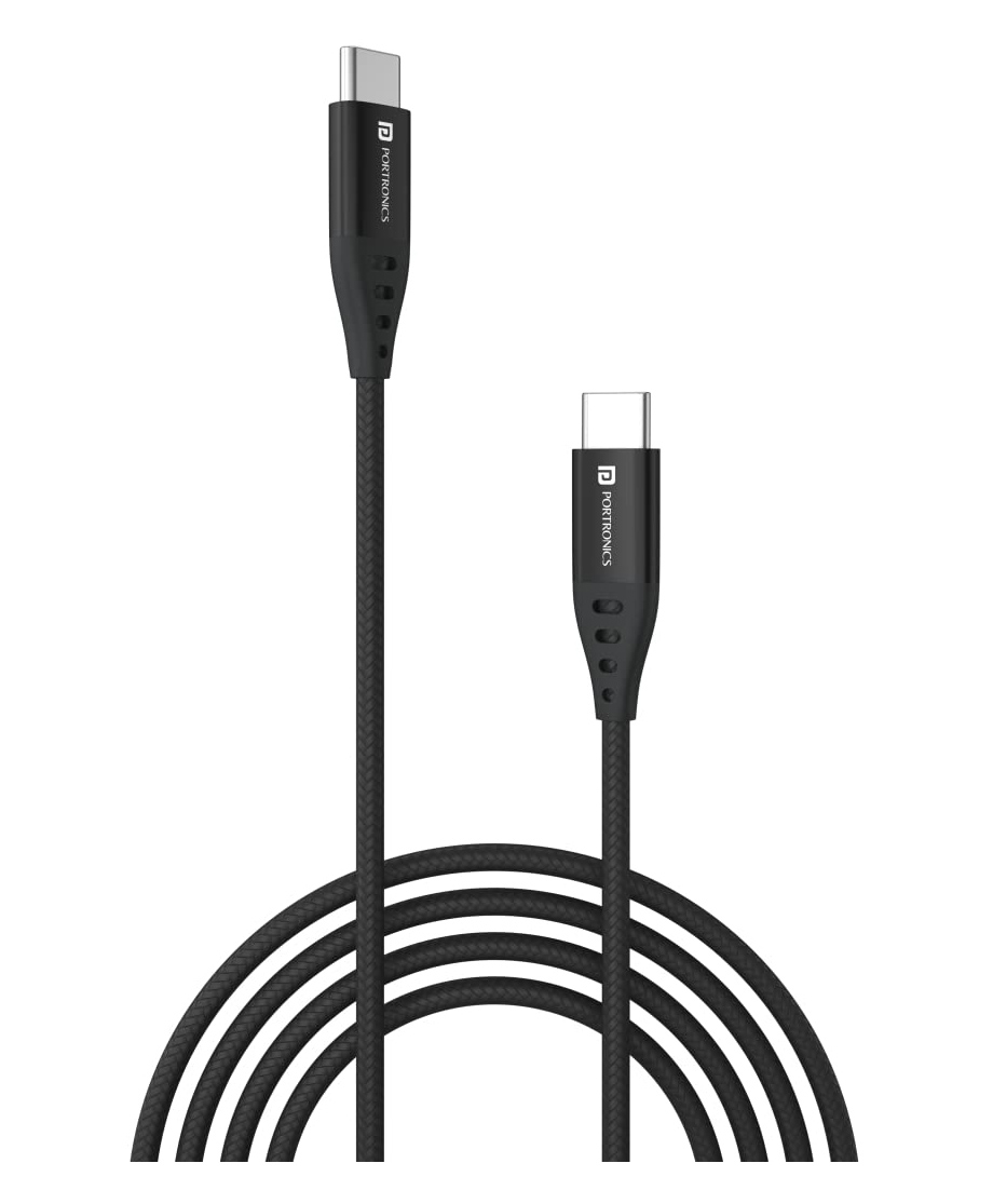 Portronics POR 1646 Konnect C1 Type C to Type C Cable - Black-picture-13
