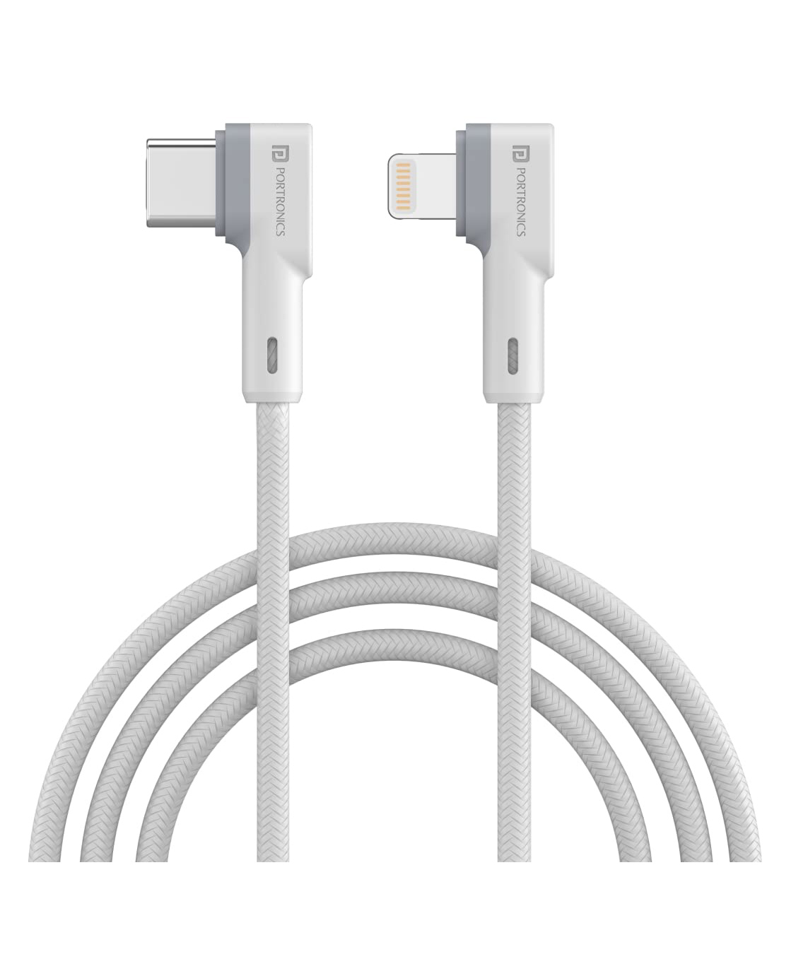 Portronics POR 1439 Konnect L Type C to Lightning PD Cable - White-image-43