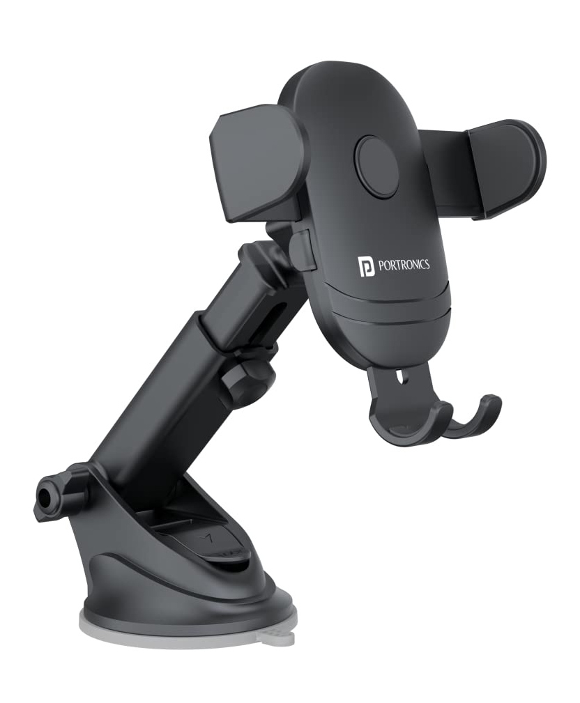 Portronics POR 1609 Clamp M2 Mobile Phone Holder - Black-image-19