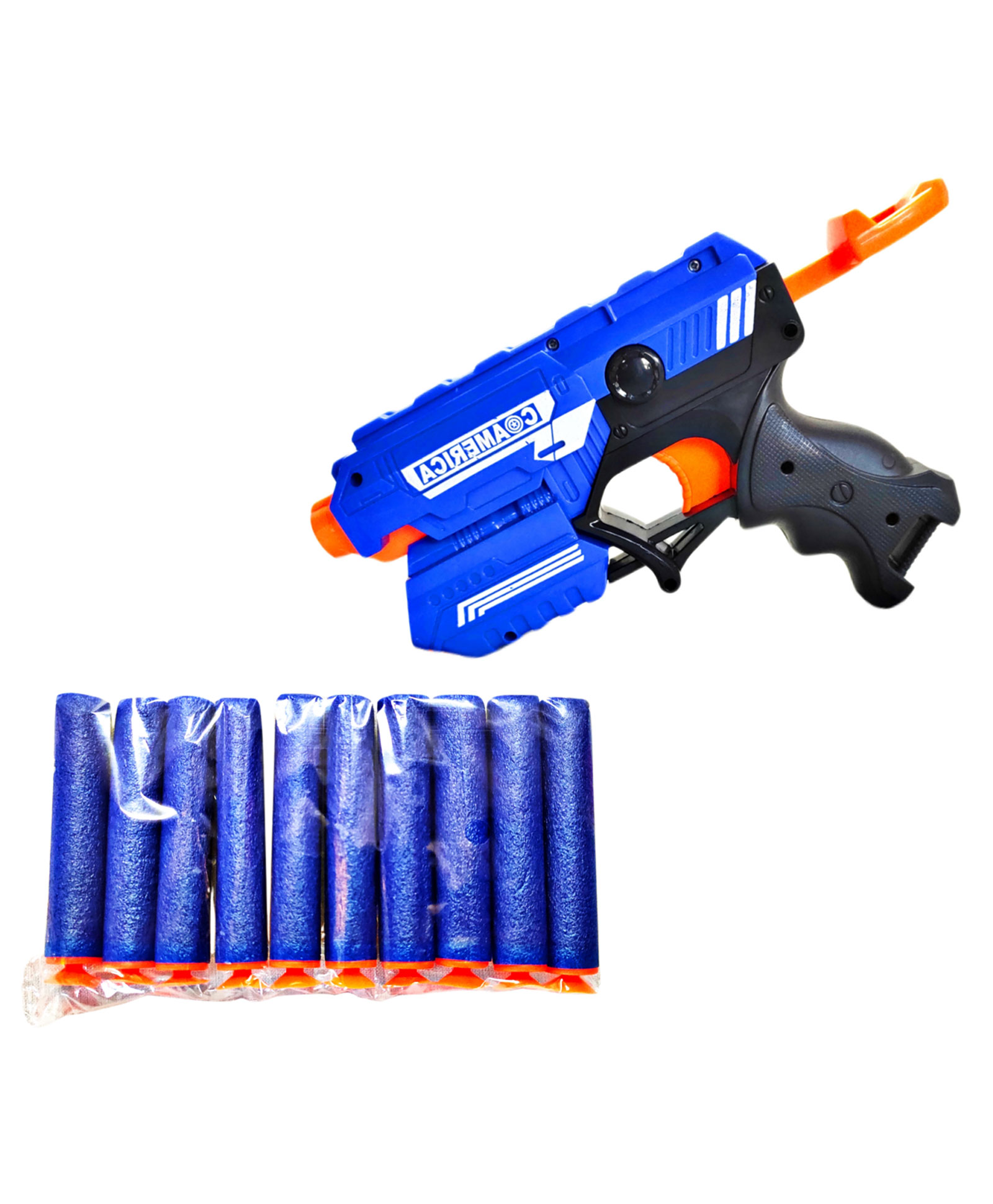 VParents Plastic Blaze Storm Manual Soft Suction Bullet Gun Toy with 10 Safe Soft Foam Bullets Fun Target Shooting Battle Fight Game for Kids (Colour may vary)-image-33