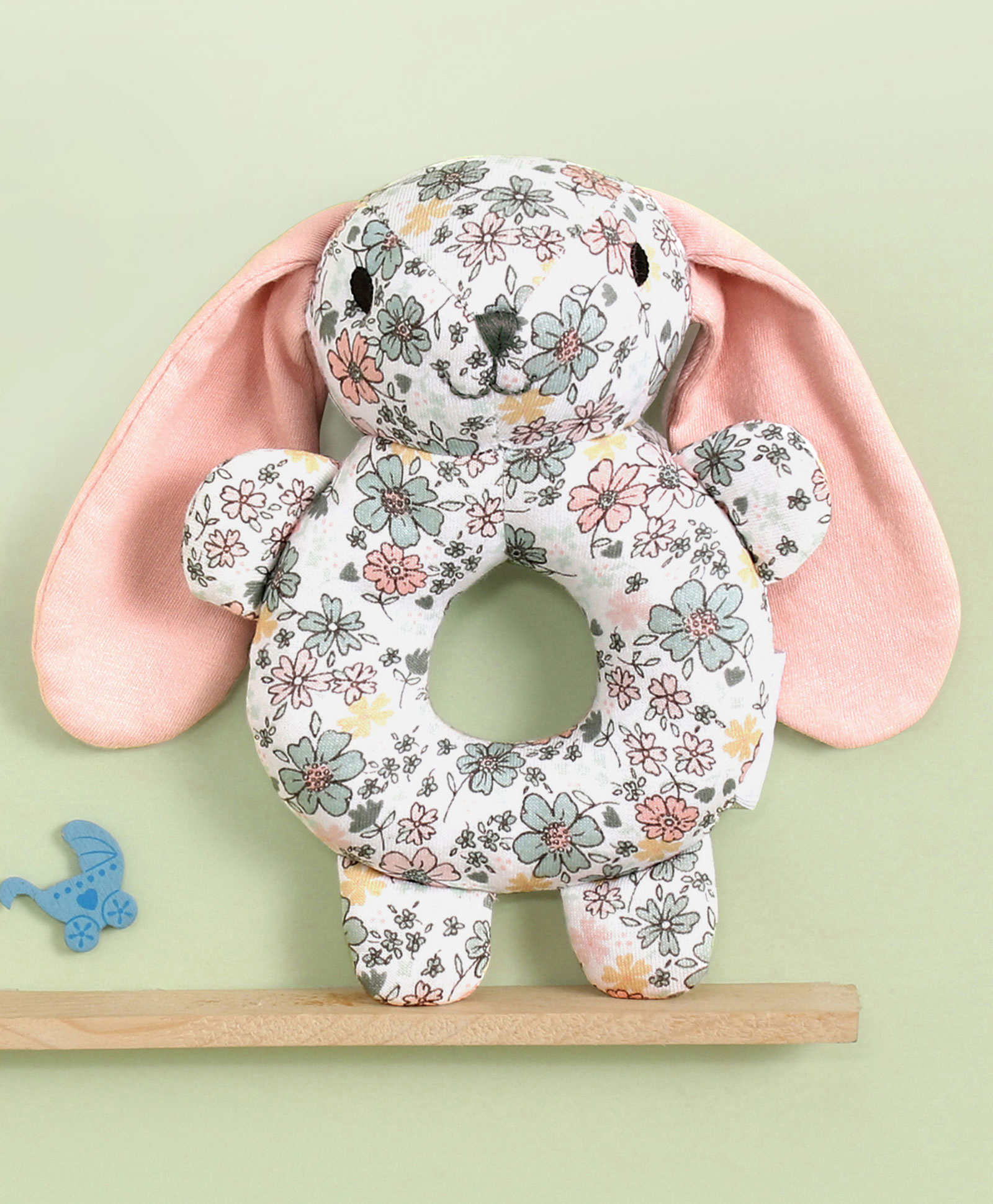 Bonfino Bear Soft Rattle - Multicolour-picture-7