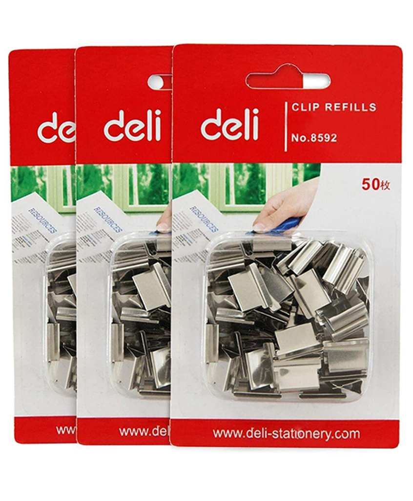 Deli Paper Clipper 23 mm Refills Pack of 3 -  Silver-picture-16