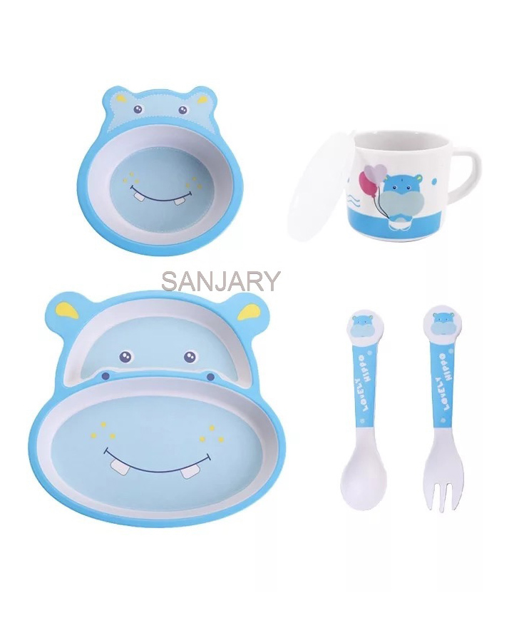 Sanjary Bamboo Tableware Hippo (Colour May Vary)-image-18