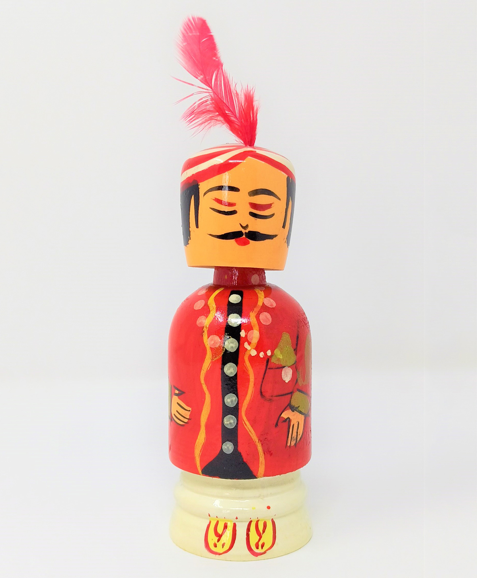 A&A Kreative Box Wooden Indian Welcome Maharaja Spring Head Red - Height 12  cm-image-23