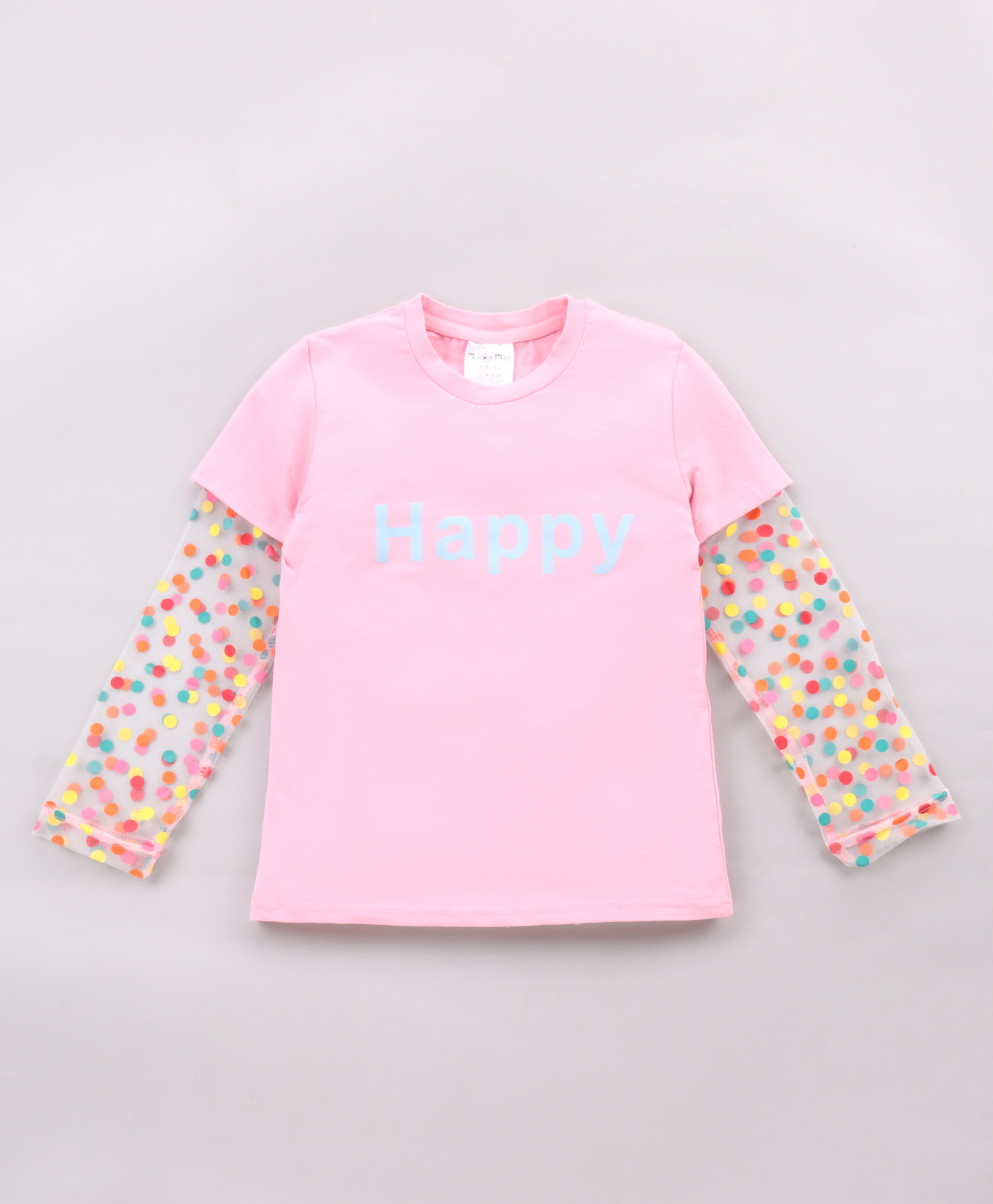 Kookie Kids Full Sleeves Top Text Print - Pink-image-41