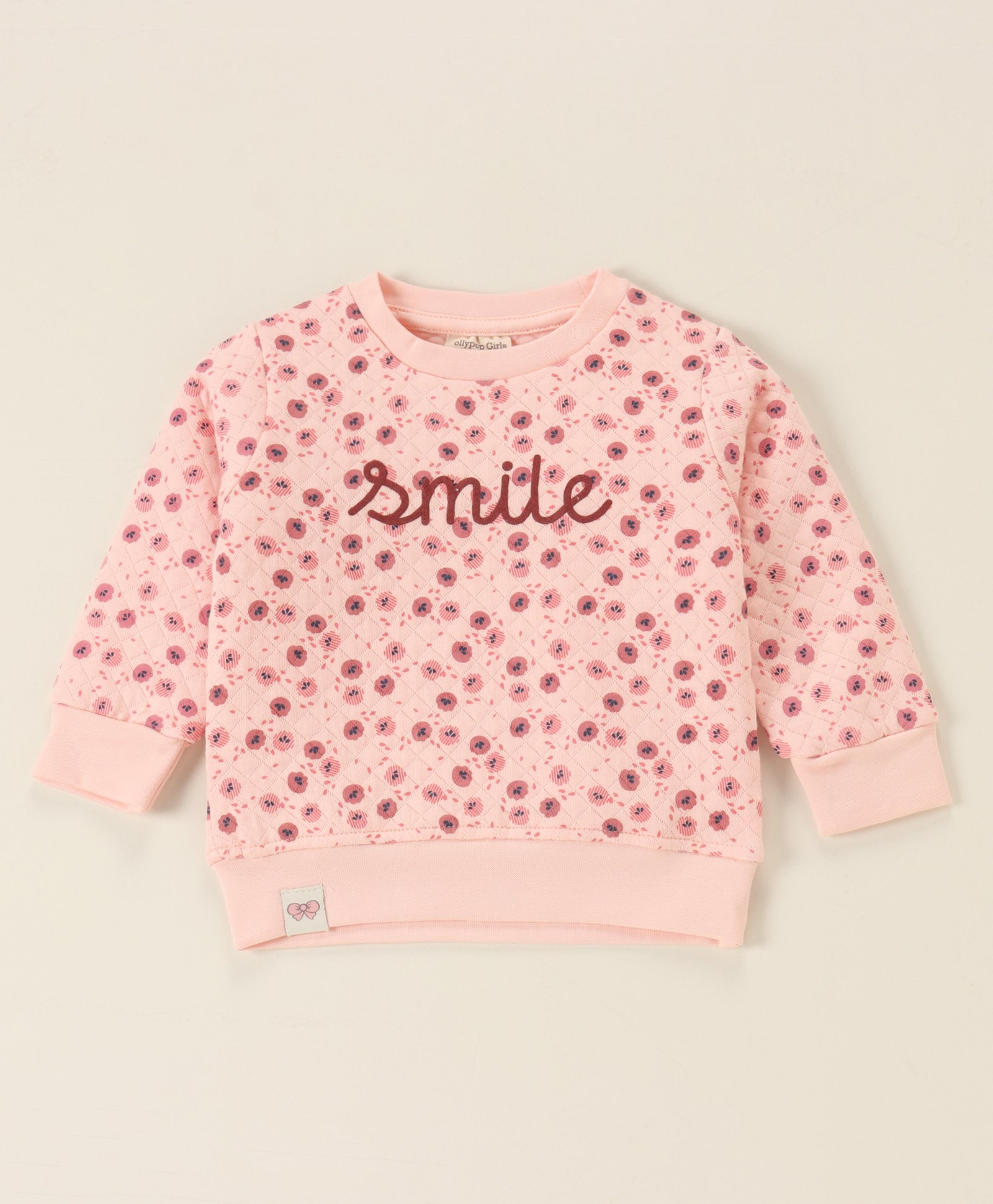 Ollypop Cotton Knit Full Sleeves Floral Printed Sweatshirt - Pink-picture-49
