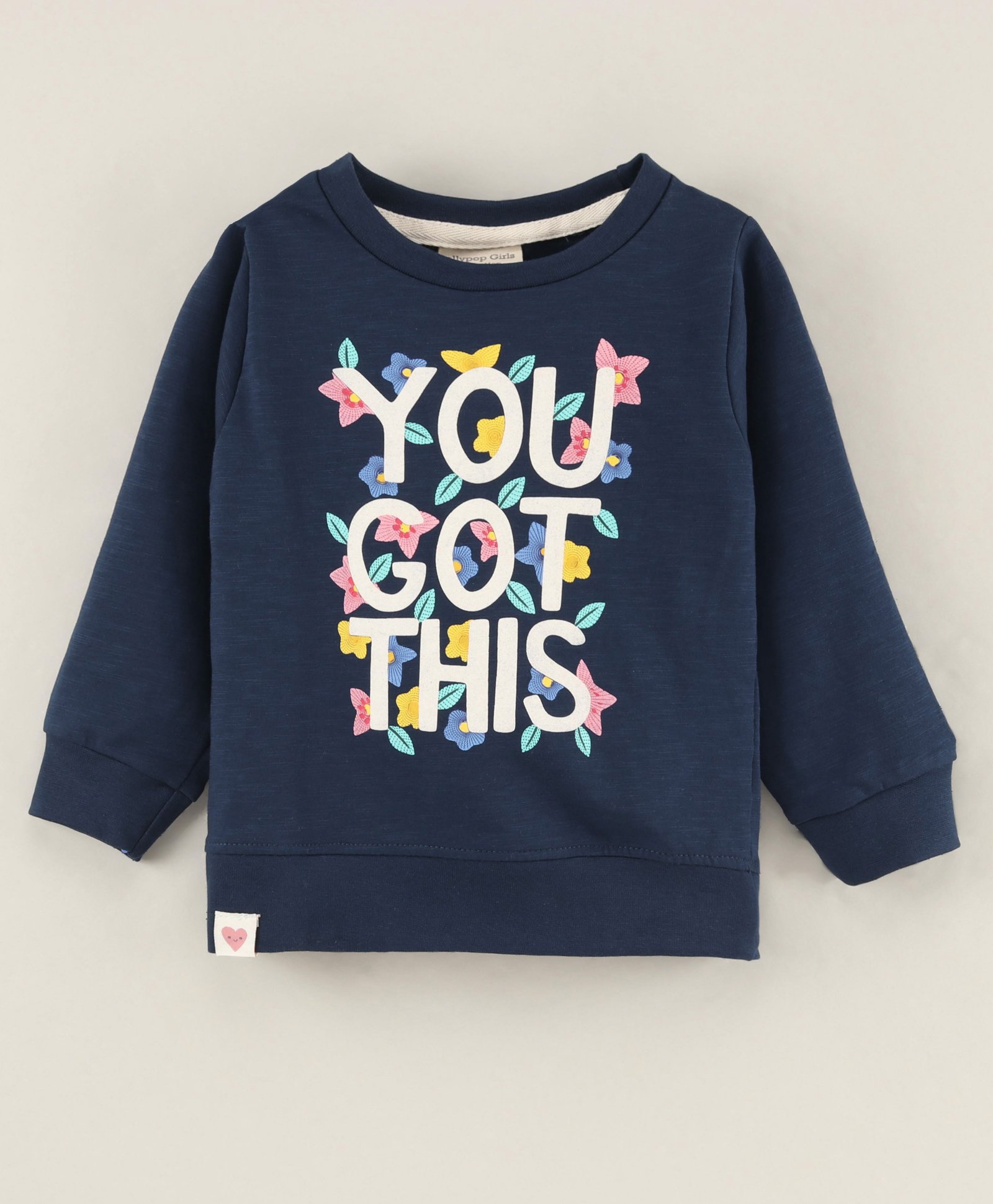 Ollypop Full Sleeves Sweatshirt Text Print - Blue-picture-14