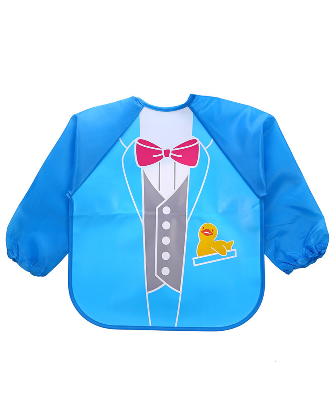 MOMISY Waterproof Wearable Apron Cartoon Print - Blue-image-11