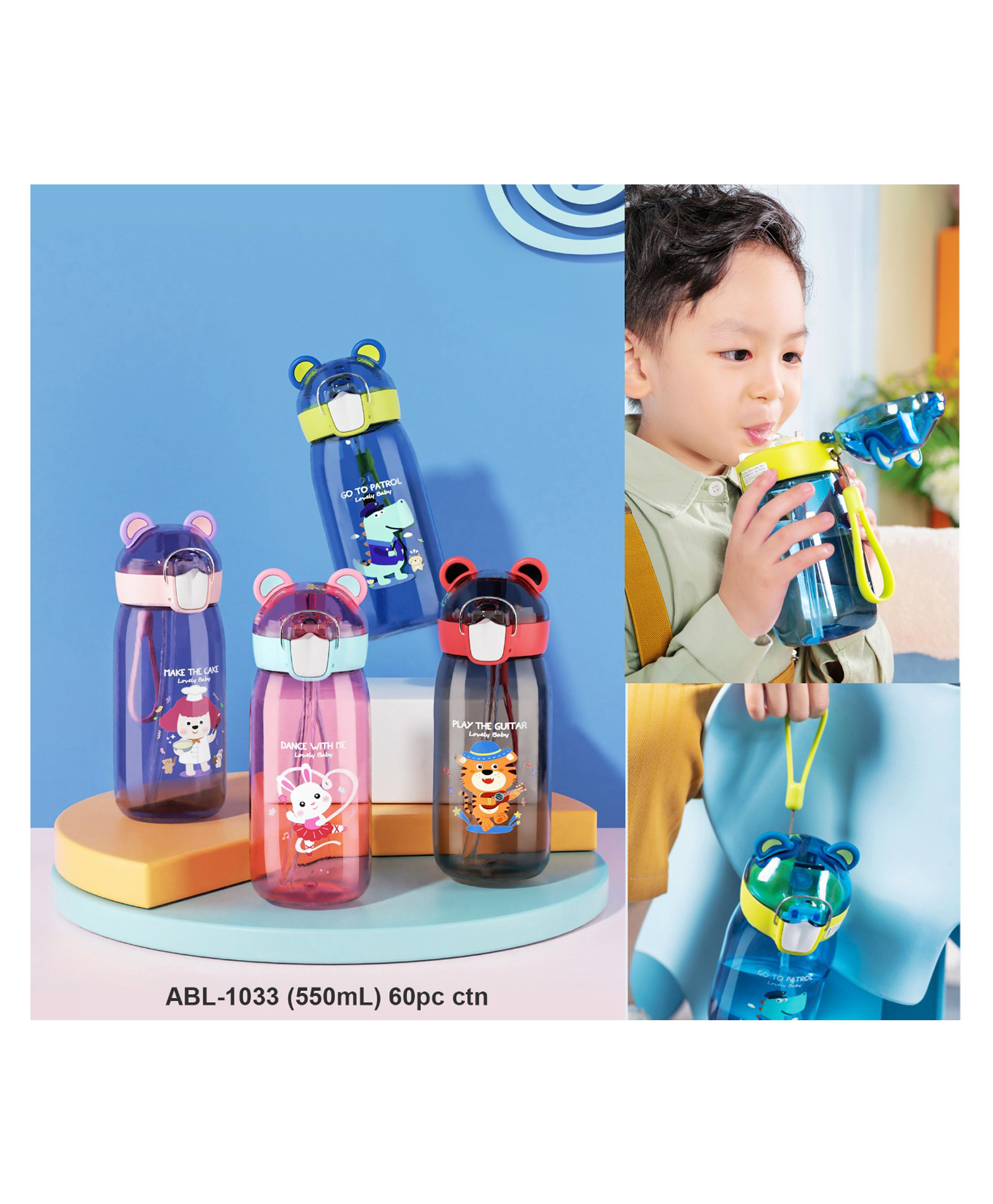 Sanjary Cartoon Bottle Pack of 1 - 550 ml (Color & Design May Vary)-picture-8