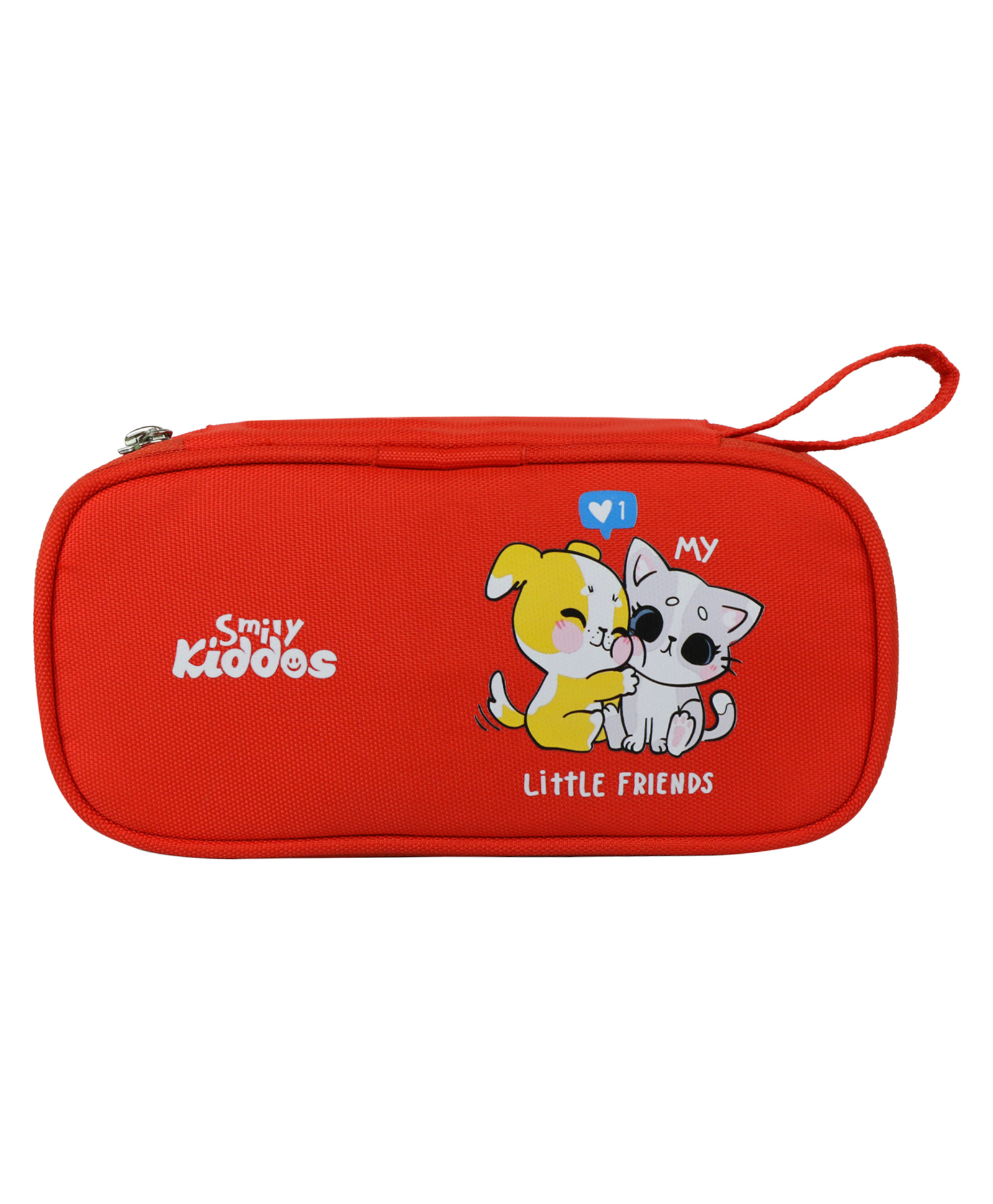 Smily Kiddos Zipper Pencil Pouch for Stationery - Red-picture-27