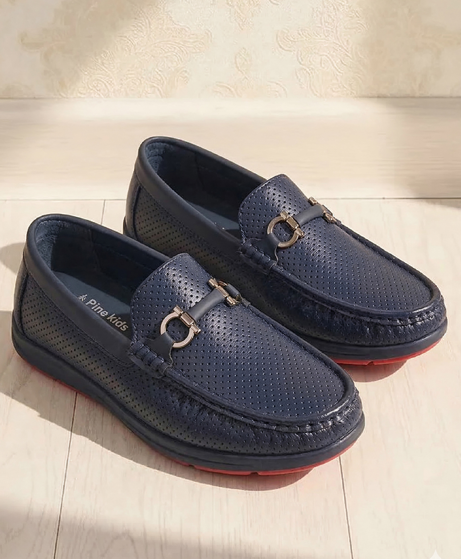 Pine Kids Slip On Party Wear Loafers - Blue-picture-27