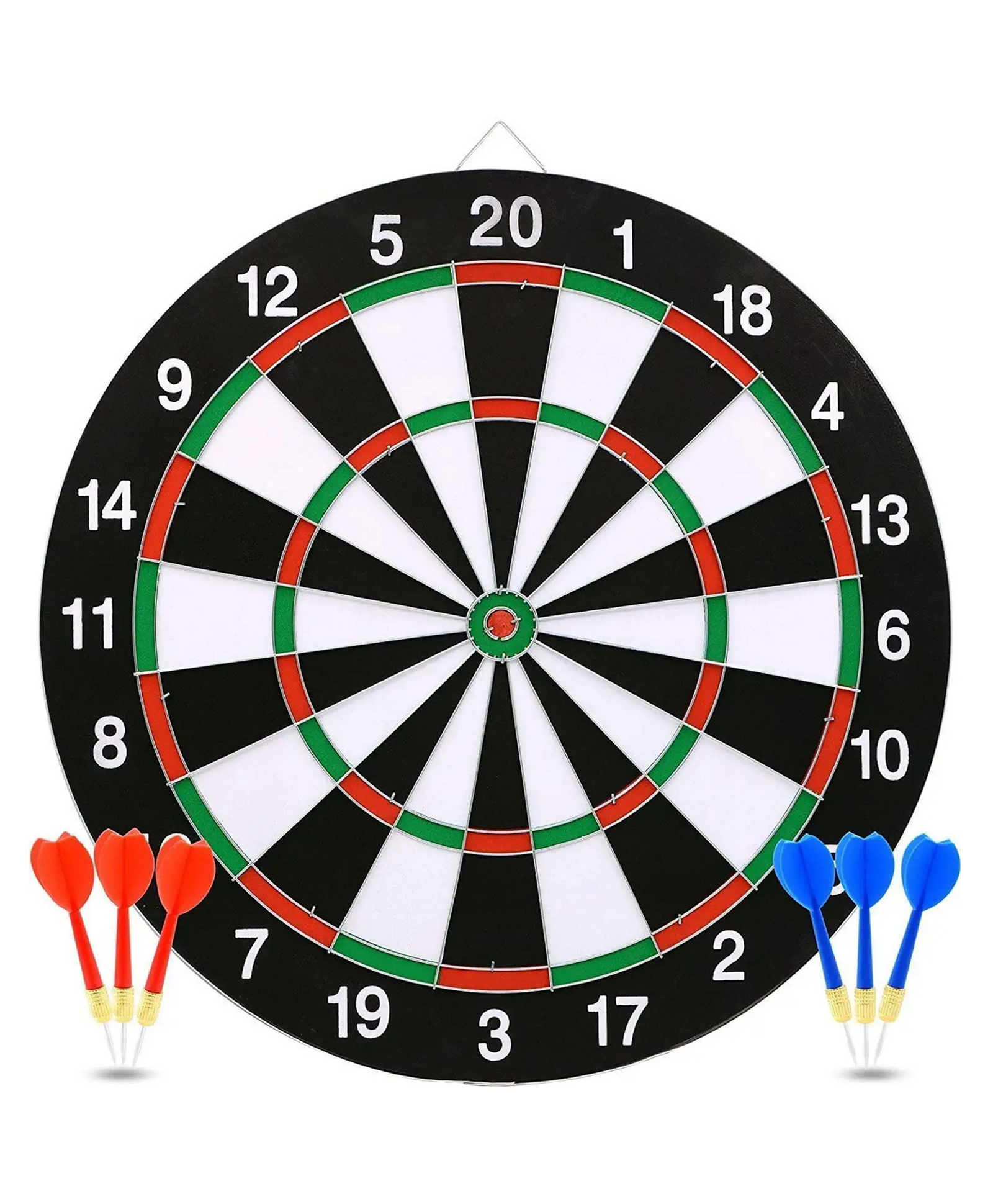 Magnetic Dartboard Set - 17 Inch Dart Board with 6 Magnet Darts-image-22