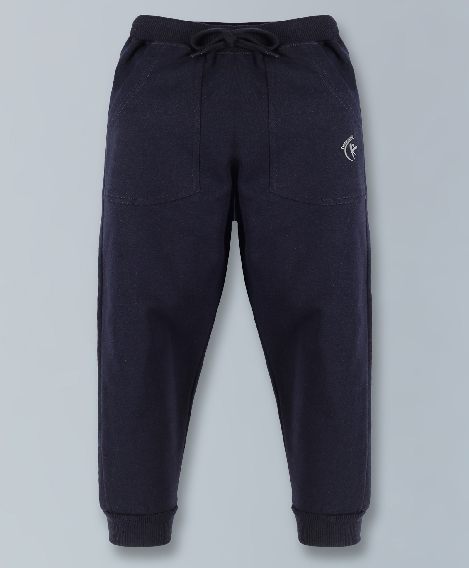 Kiddopanti Placement Printed Track Pants With Pockets - Navy Blue-picture-13