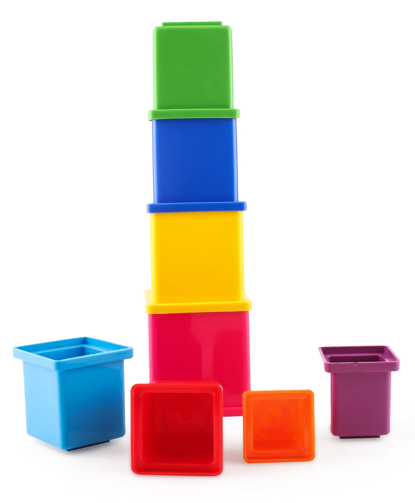 Little Fingers Stack O Cubes Multicolour - 8 Pieces-image-3