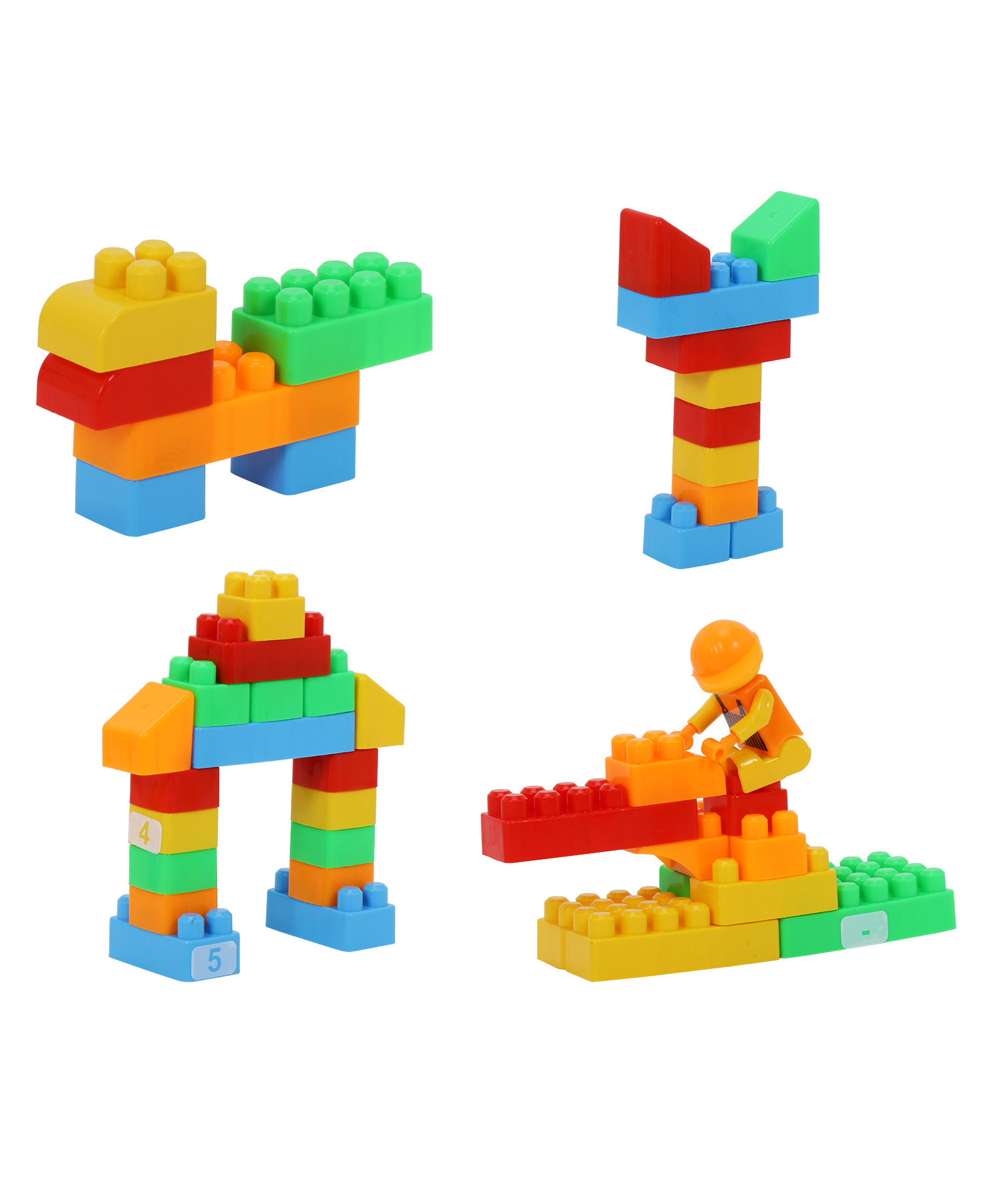 AKN TOYS Building Block Set Multicolour - 58 Pieces-picture-30