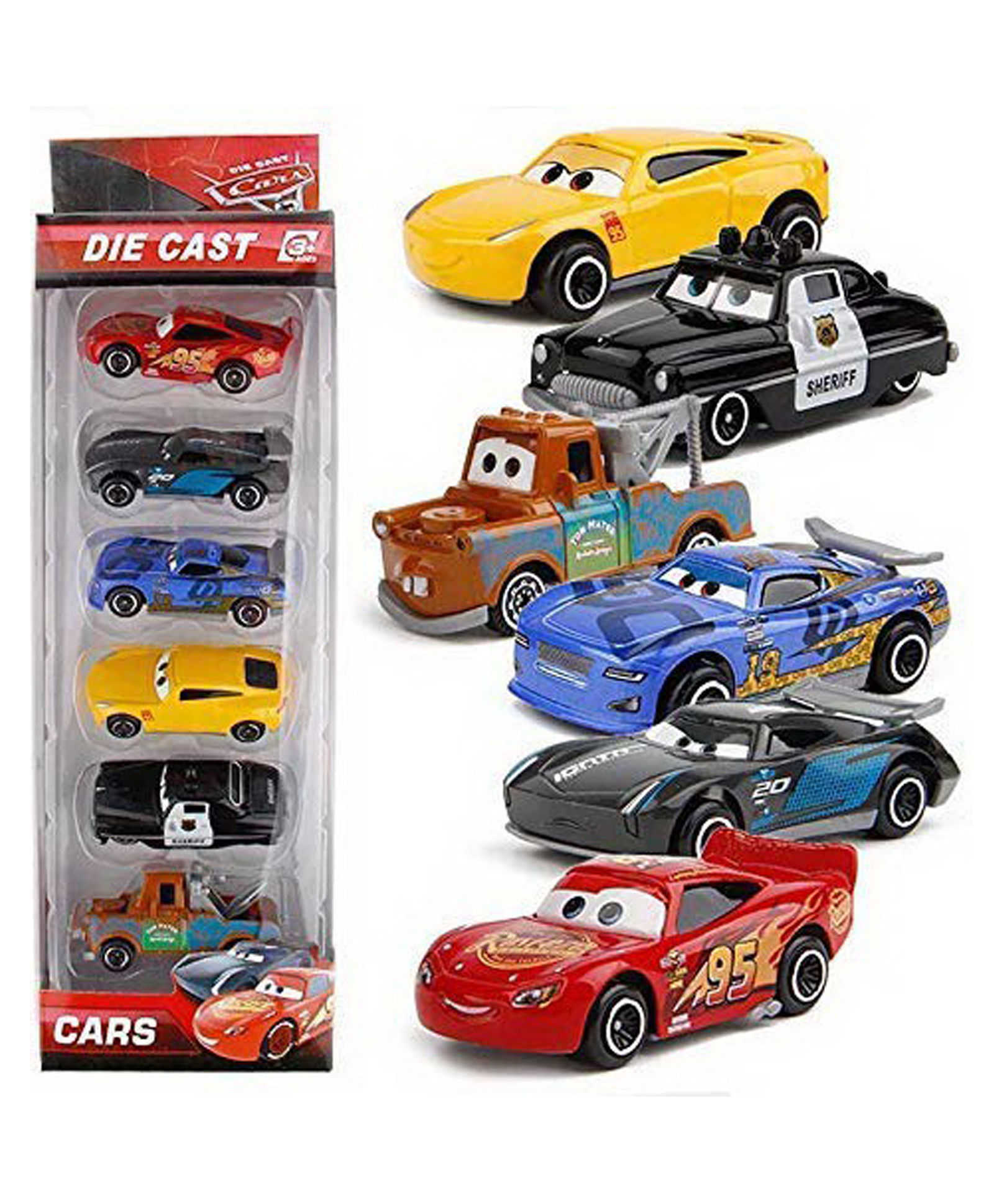 AKN Toys Free Wheel Diecast Metal Toy Car Pack Of 6 - Multicolor-picture-31