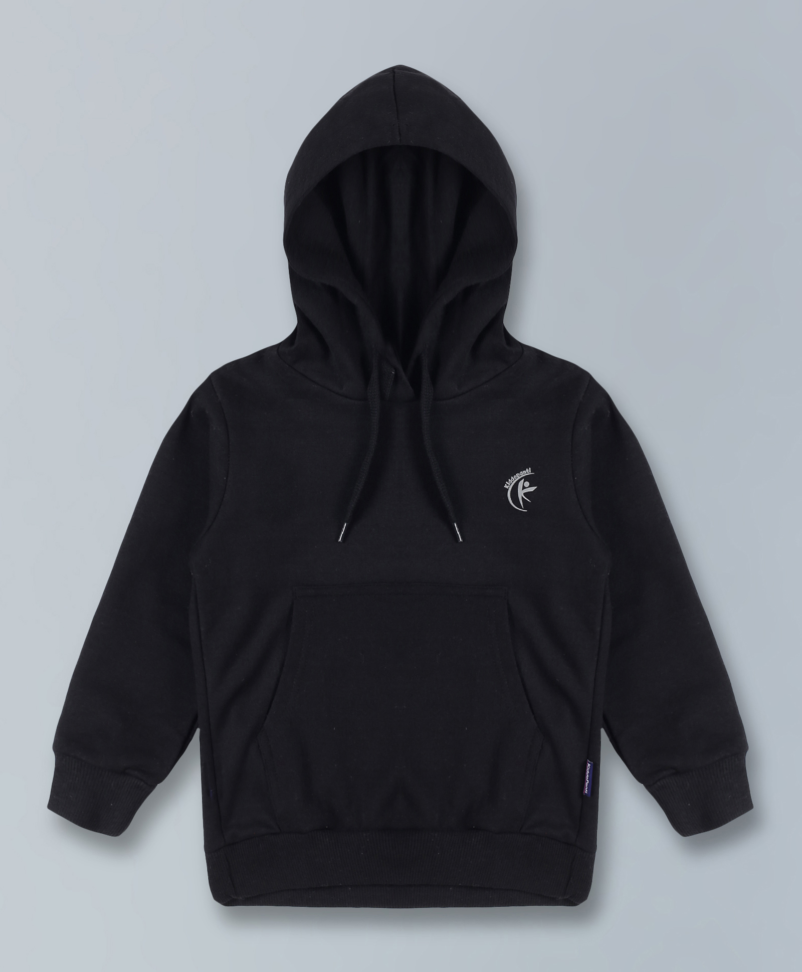 Kiddopanti Full Sleeves Placement Printed Hooded Sweatshirt - Black-image-13