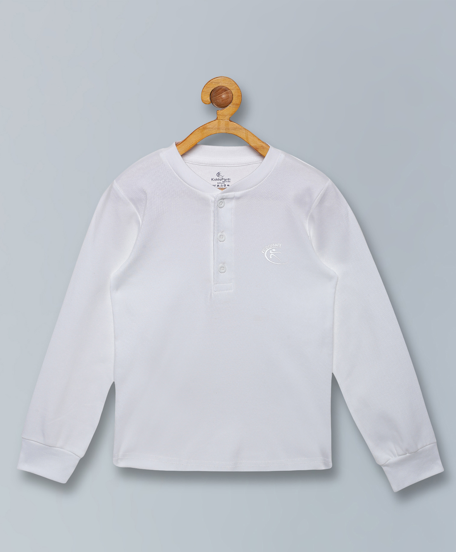 Kiddopanti Full Sleeves Placement Printed Tee - White-picture-22