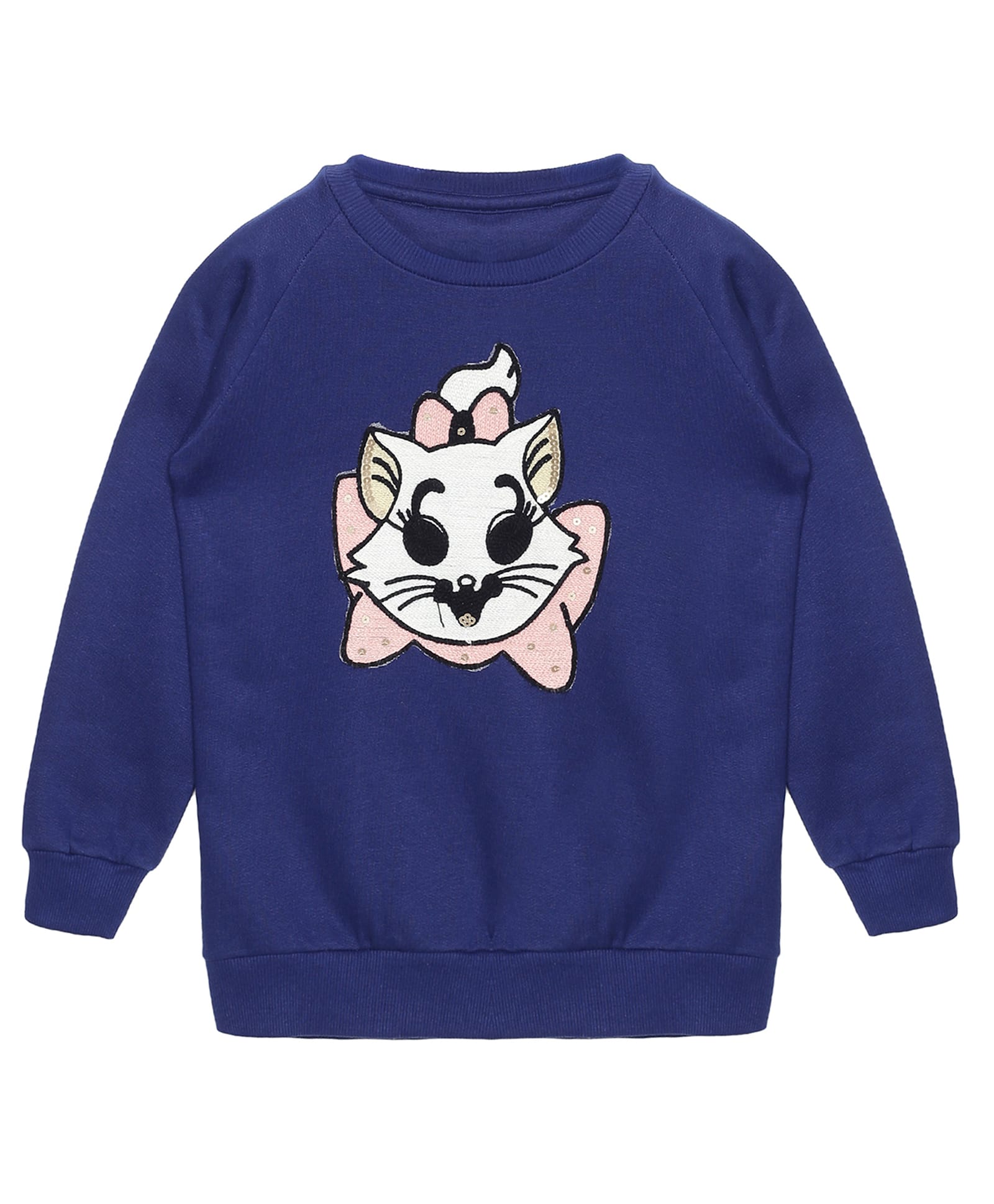Kiddopanti Full Sleeves Abstract Placement Printed Sweatshirt - Navy Blue-image-37