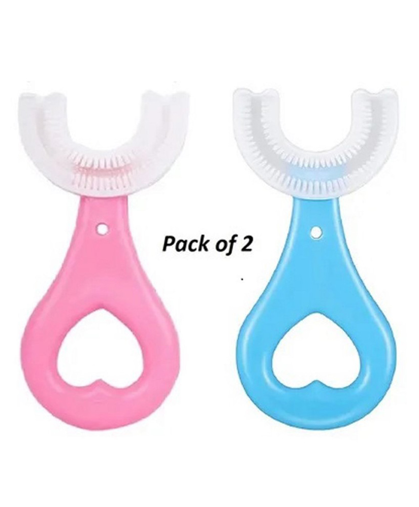 Tiny Tycoonz Soft Sillicone U-Shaped Toothbrush (Pack of 2) - Multicolor-picture-32