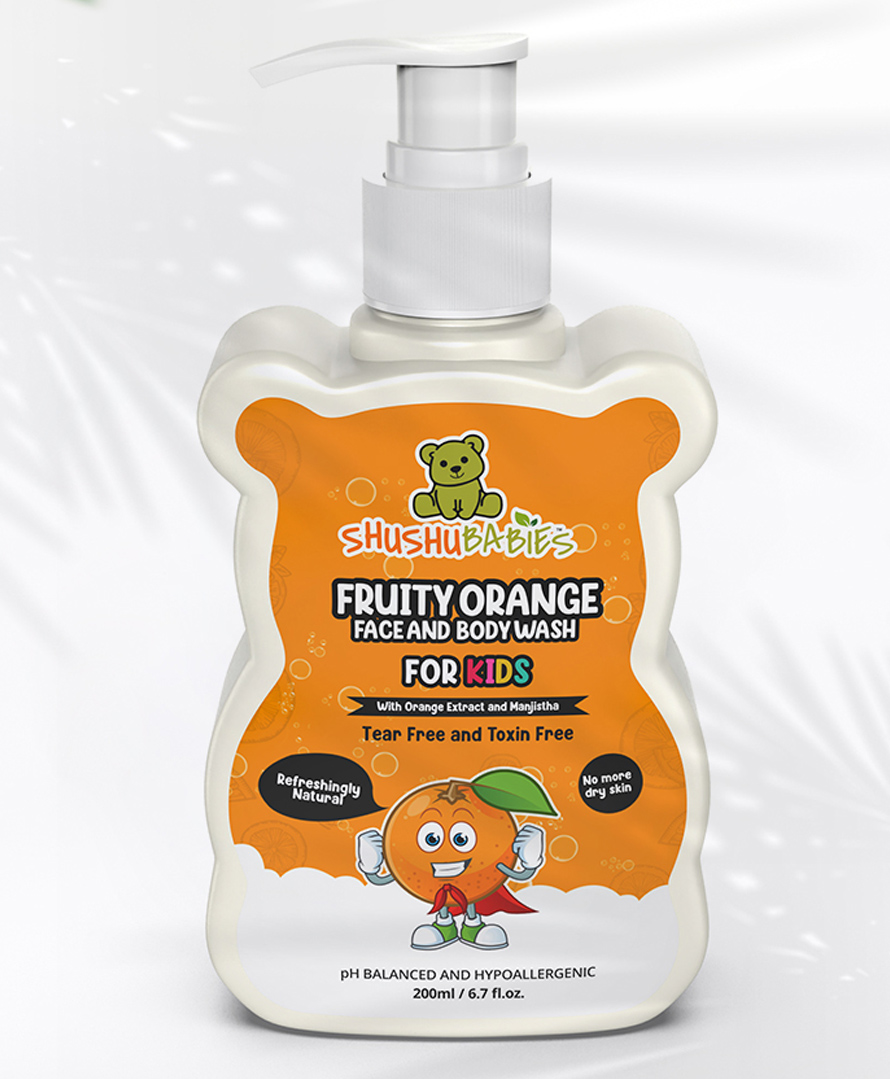 ShuShu Babies Fruity Orange Face and Body Wash for Kids with Orange and Manjistha- 200 ml-picture-11