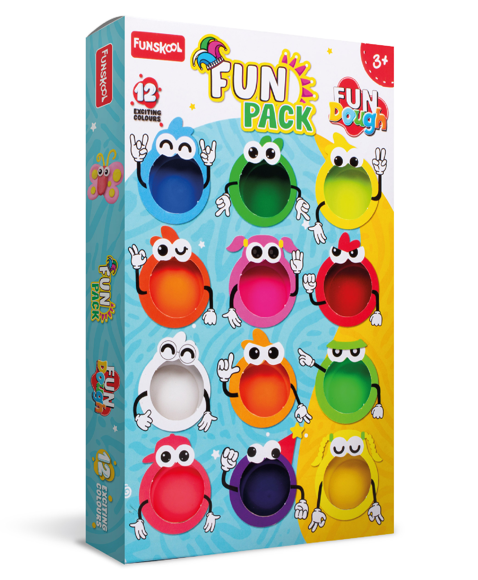 Fun Dough Gooders Dough Pack of 12 - Multicolour