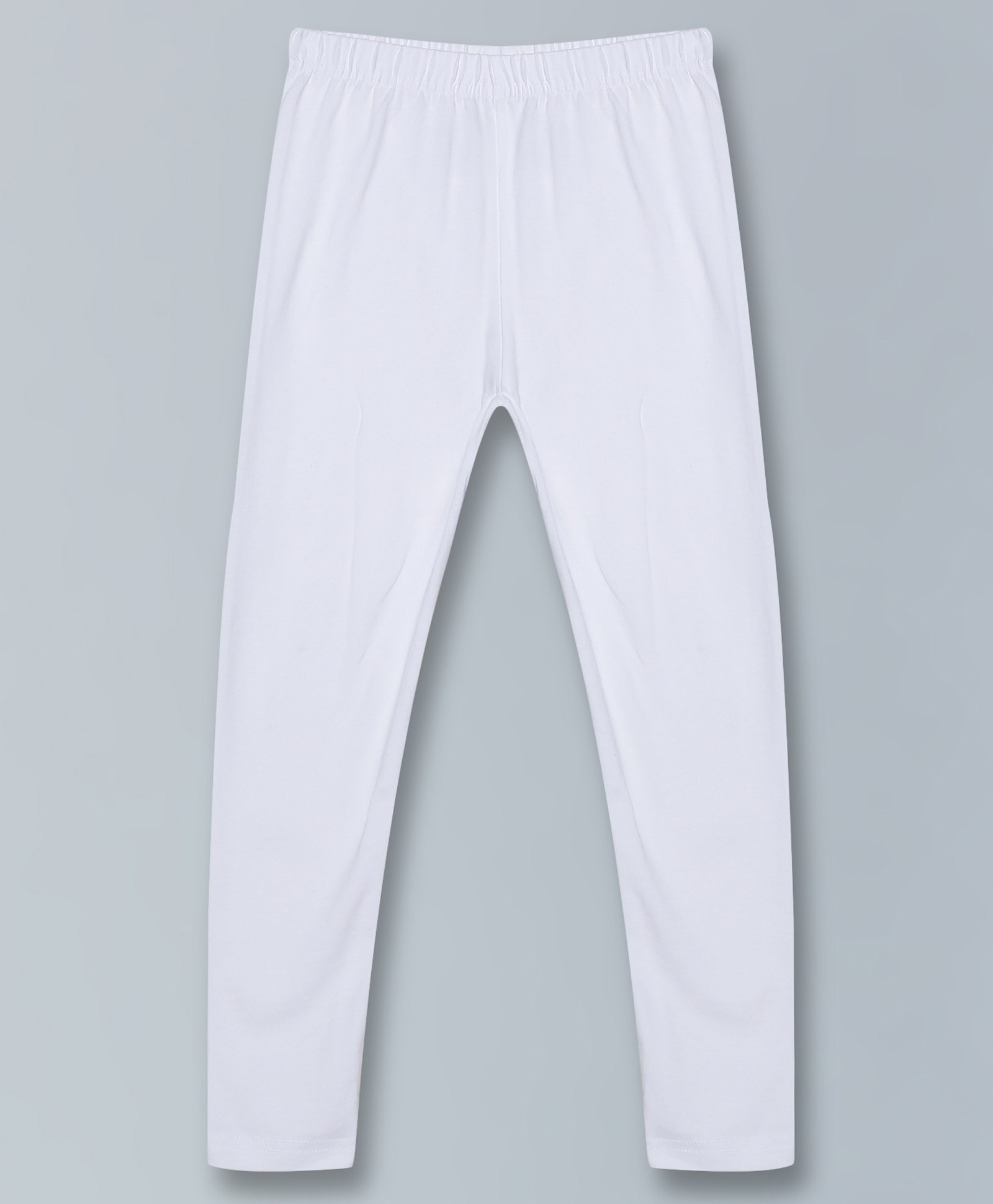 Kiddopanti Solid Ankle Length Legging - White-picture-24