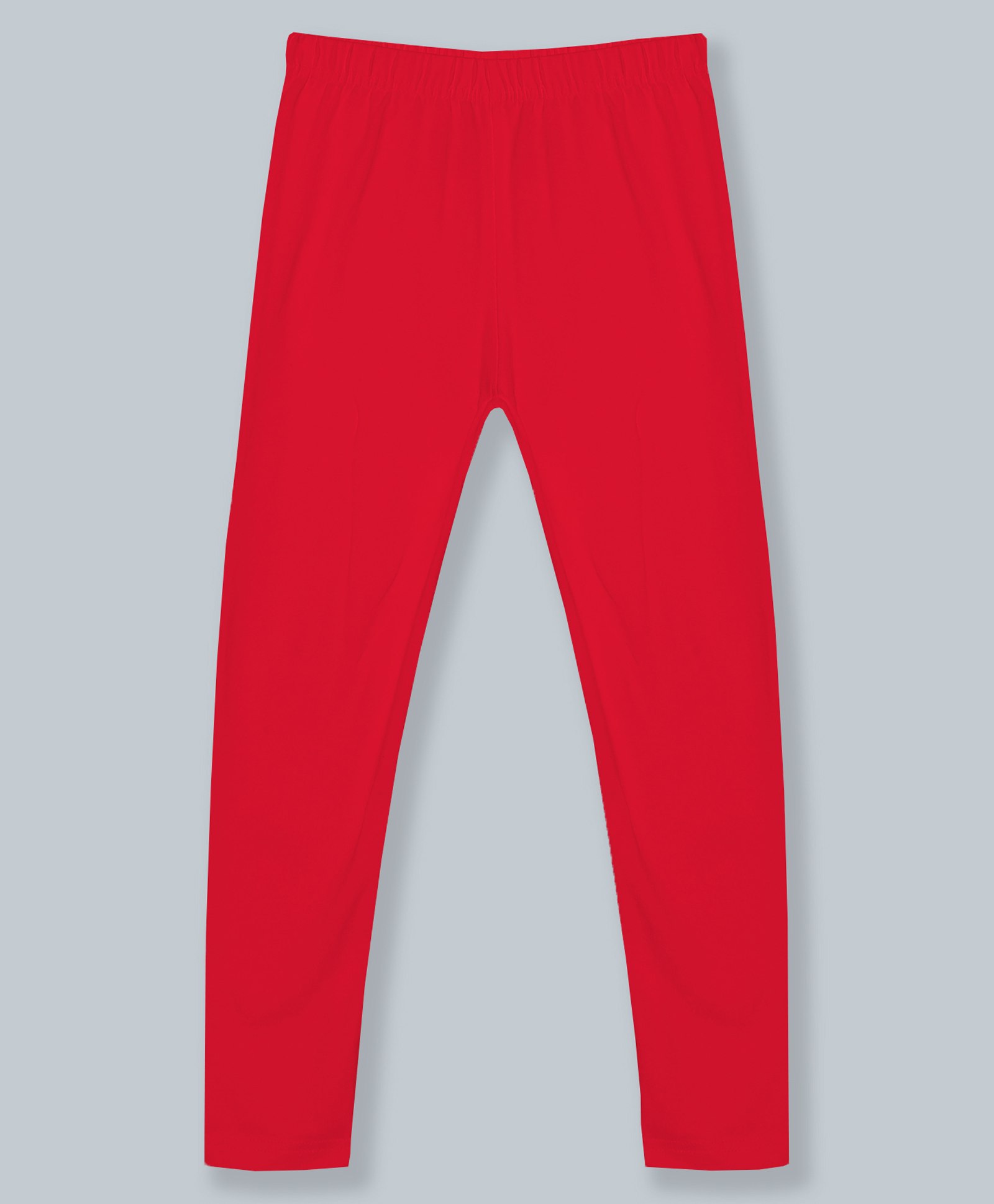 Kiddopanti Solid Ankle Length Legging - Red-image-30