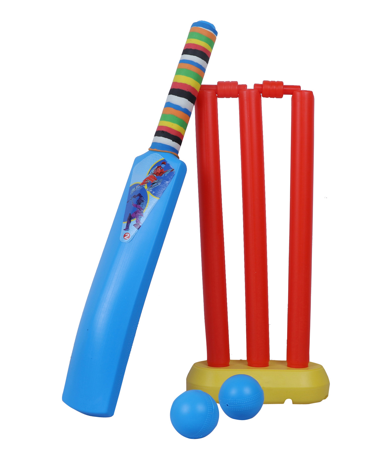 Mingkids Cricket Kit for Kids for Activity Bat & Ball Set Playing Outdoor and Indoor Baby Sports Game Toy Birthday Gift - Multicolor-image-18
