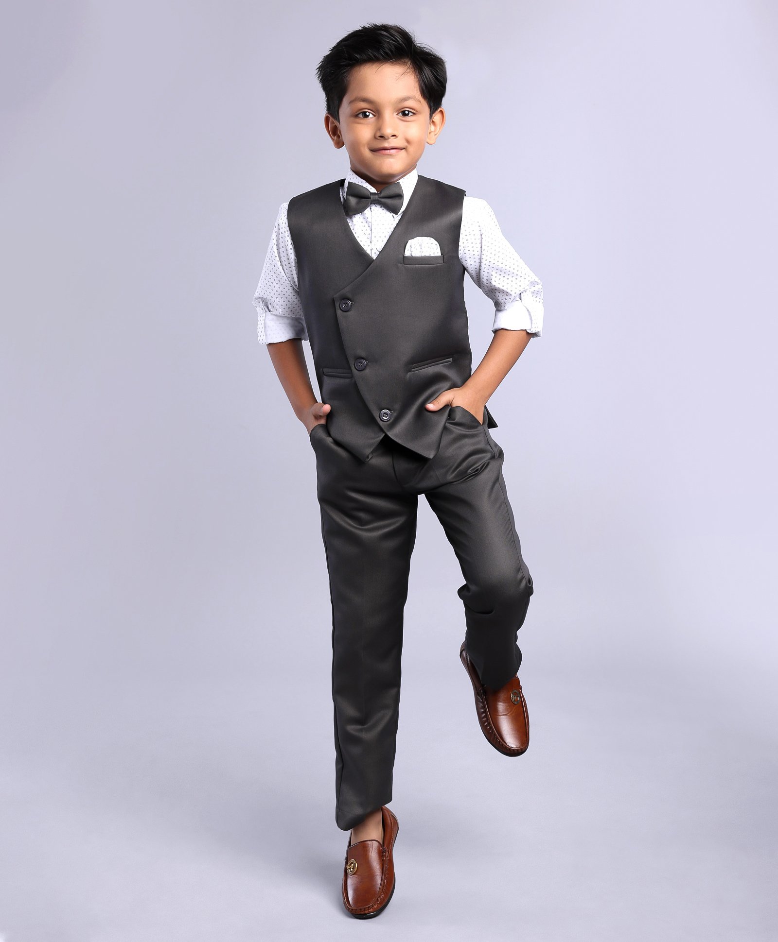 Robo Fry Boy Poly Blends Full Sleeves Party Suits OLIVE 3-picture-49